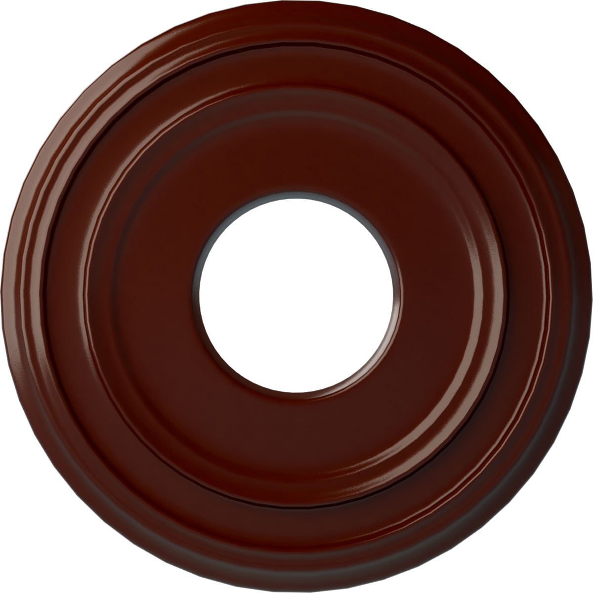 Ekena Millwork CM12CLBMF Classic 12.375-in W x 12.375-in L Painted Brushed Mahogany Polyurethane Whole Ceiling Medallion
