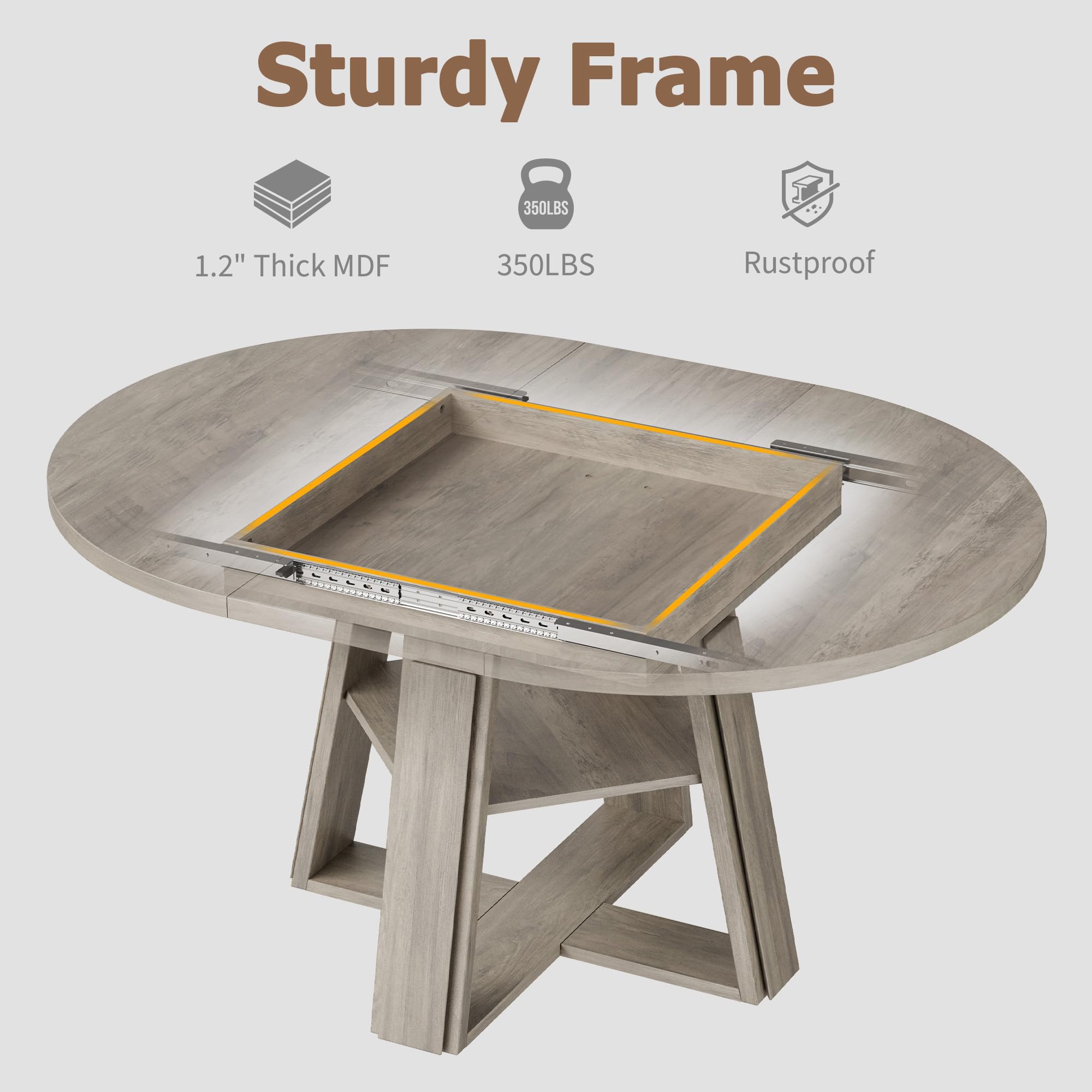GarveeLife BWR-WNH3CZMB0VH66 Dining-Tables - View #5