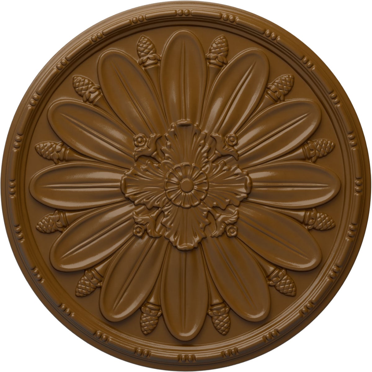 Ekena Millwork CM29FASTF Fairfax 29.875-in W x 29.875-in L Painted Smokey Topaz Polyurethane Whole Ceiling Medallion