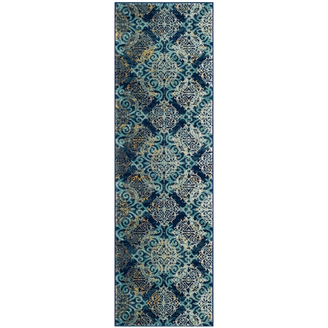 Safavieh Evoke Rigby 2 x 7 Royal/Light Blue Indoor Abstract Bohemian/Eclectic Runner Safavieh Evoke Rigby 2 x 7 Royal/Light Blue Indoor Abstract Bohemian/Eclectic Runner