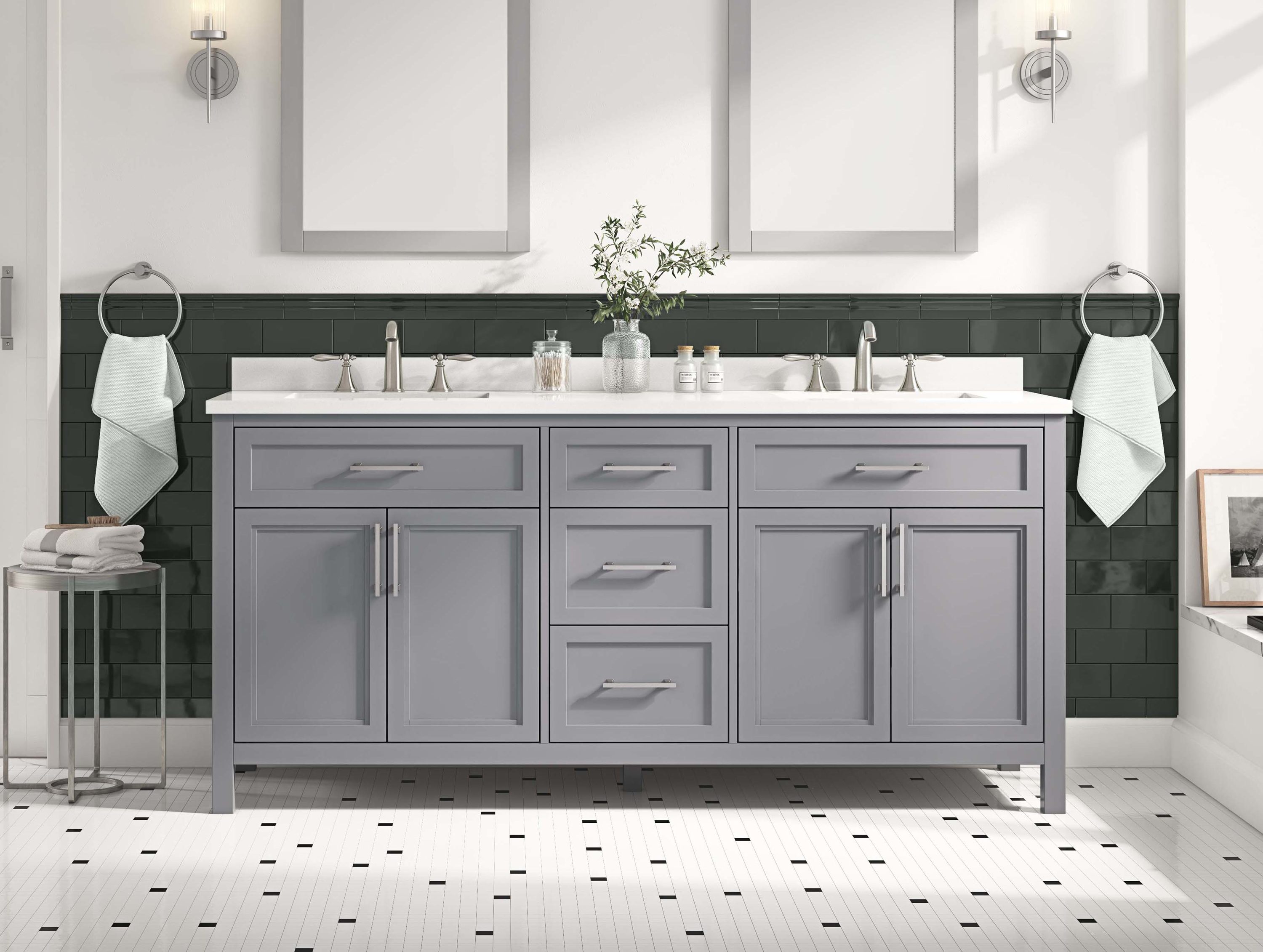 allen + roth BRINKHAVEN-72AG Bath-Vanity-Combo - View #2