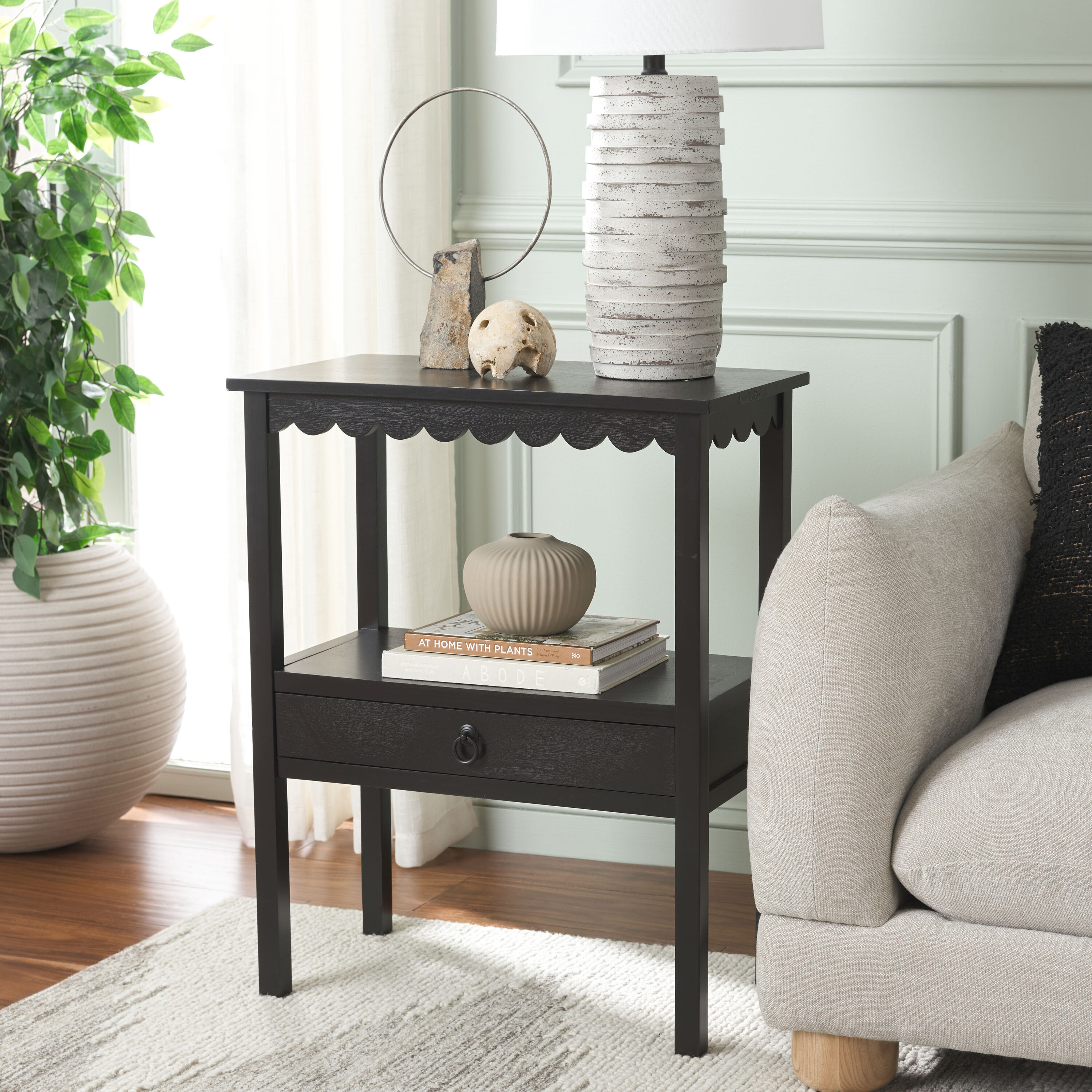 Safavieh ACC5726B Casual Pine Accent Table Set with Storage