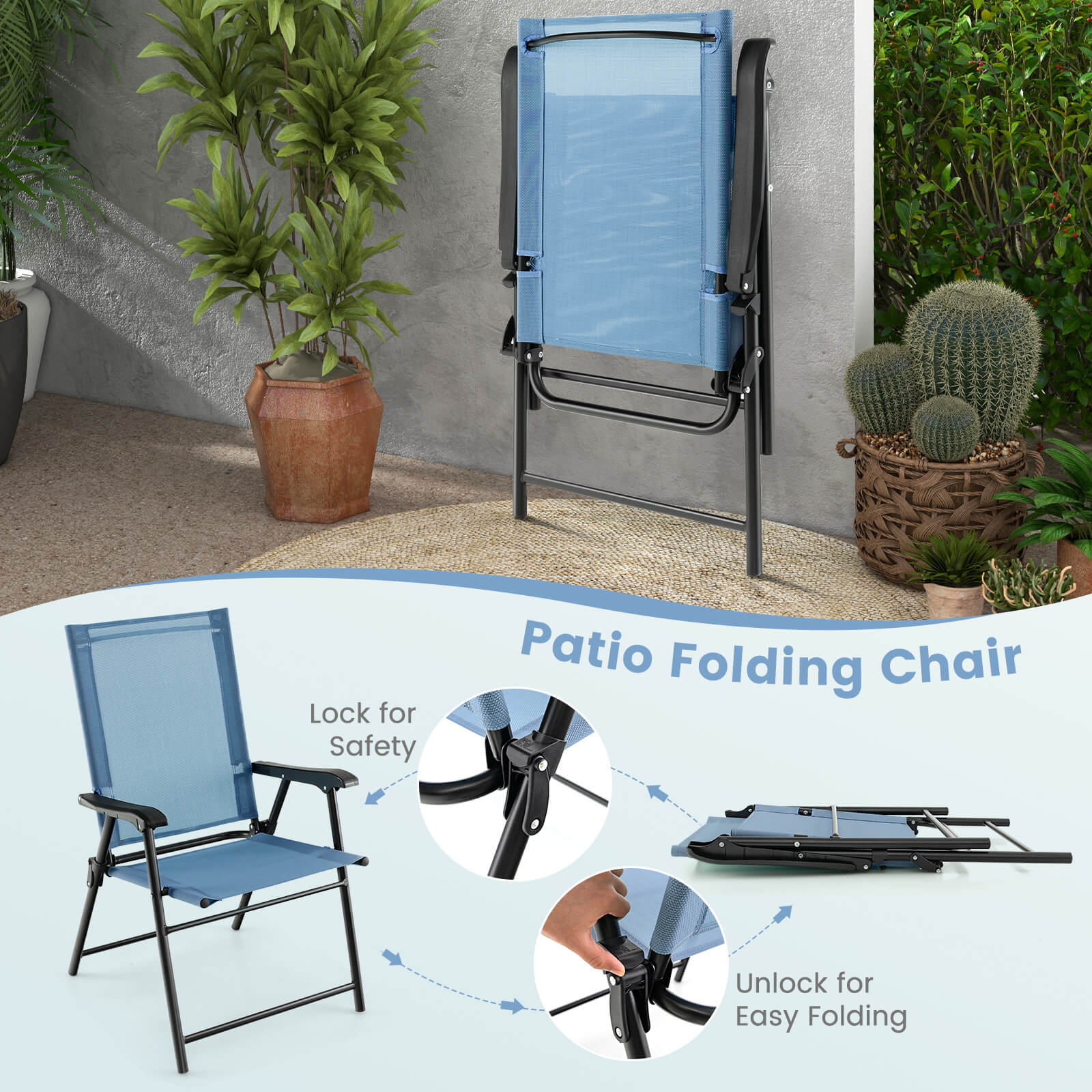 Forclover FBR-425BL-2 Patio-Chairs - View #6