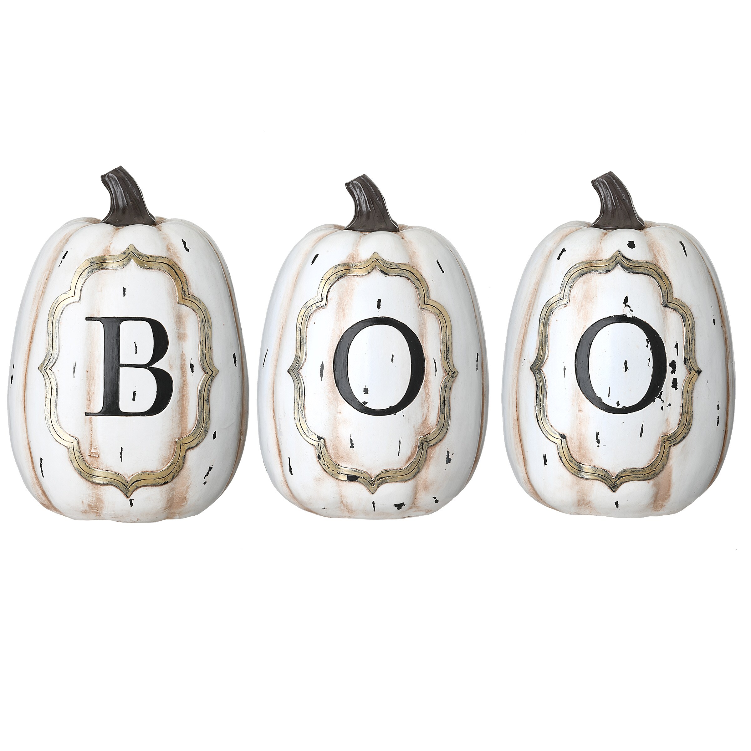National Outdoor Living RAH-ZHS10294A 12.8-Inches Freestanding Pumpkin Door decoration 3 -Pack