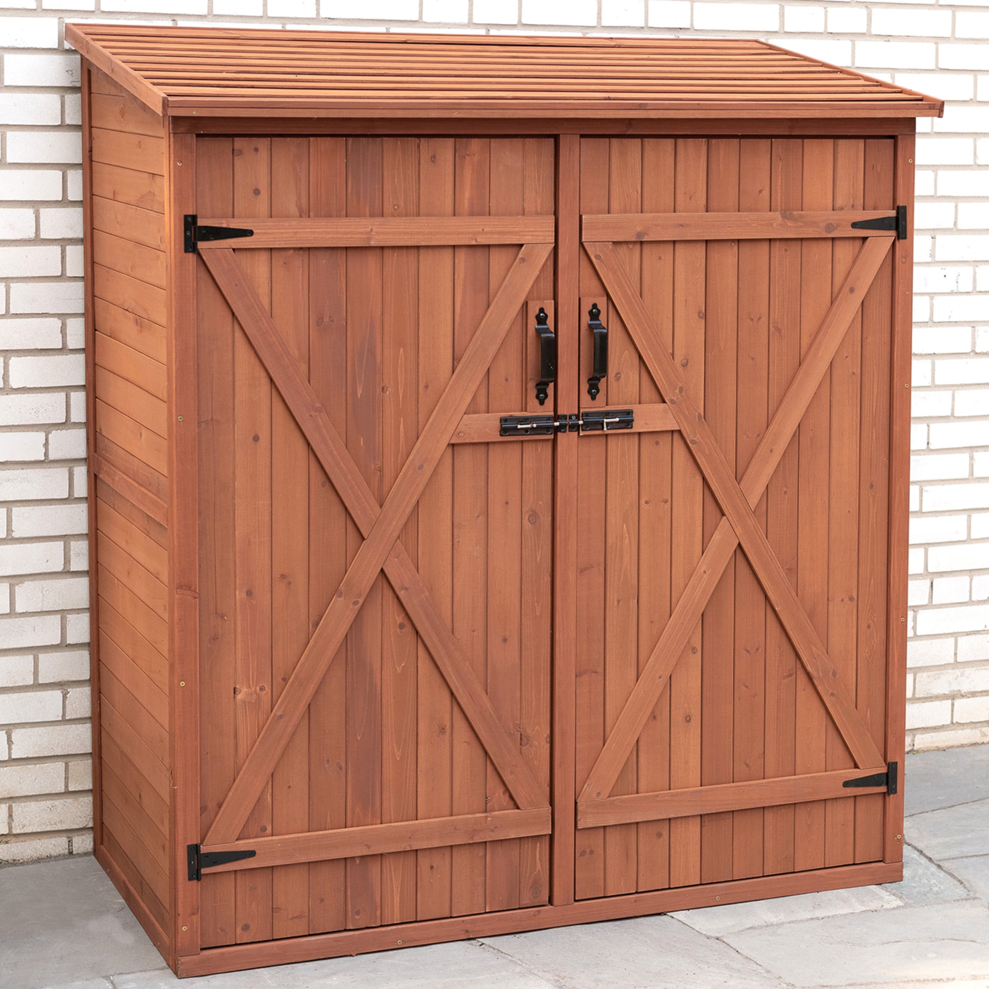 5-ft x 3-ft Wood Storage Shed (Floor Included) | - Leisure Season MSS6602