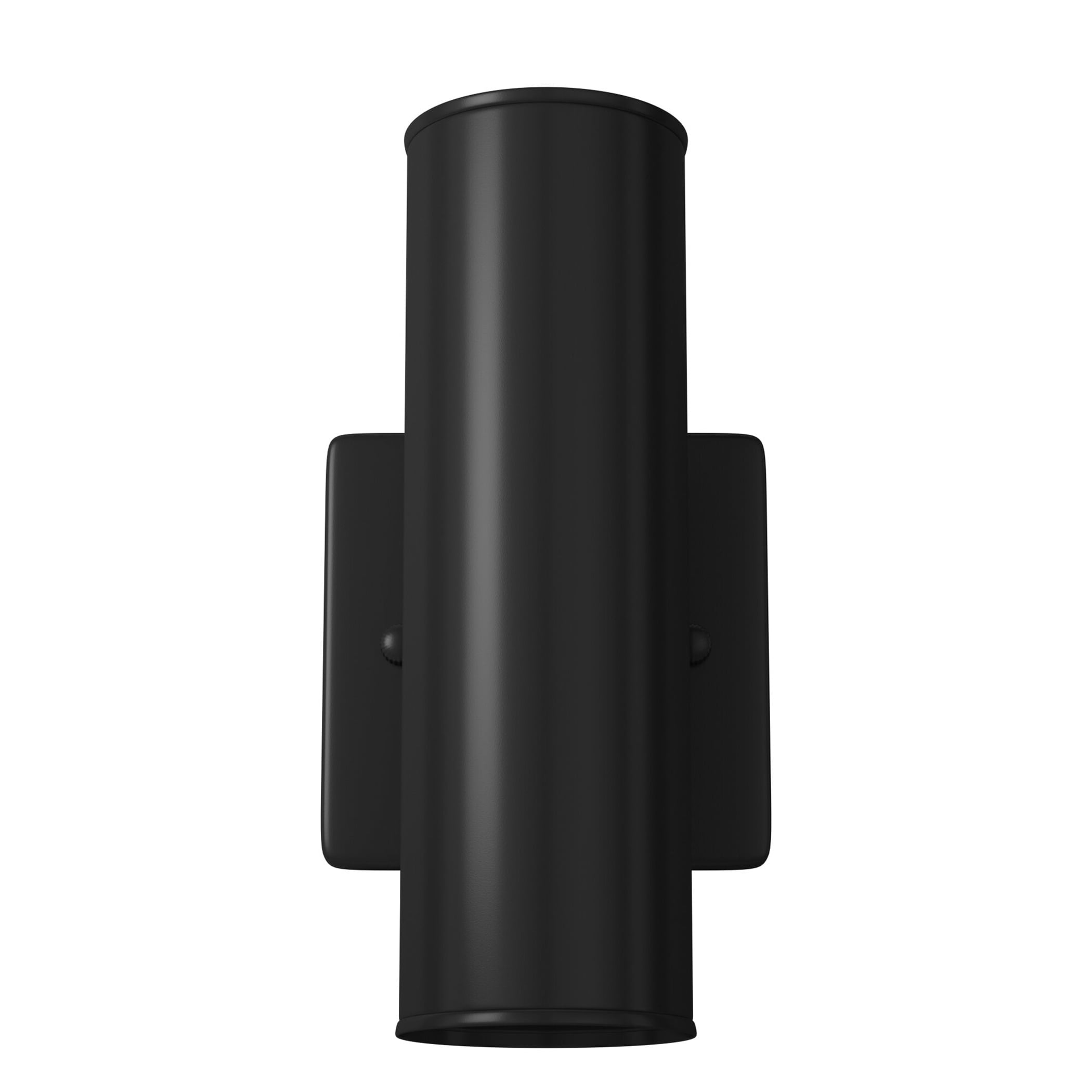 Riga Sleek Matte Black Cylinder Outdoor Wall Light
