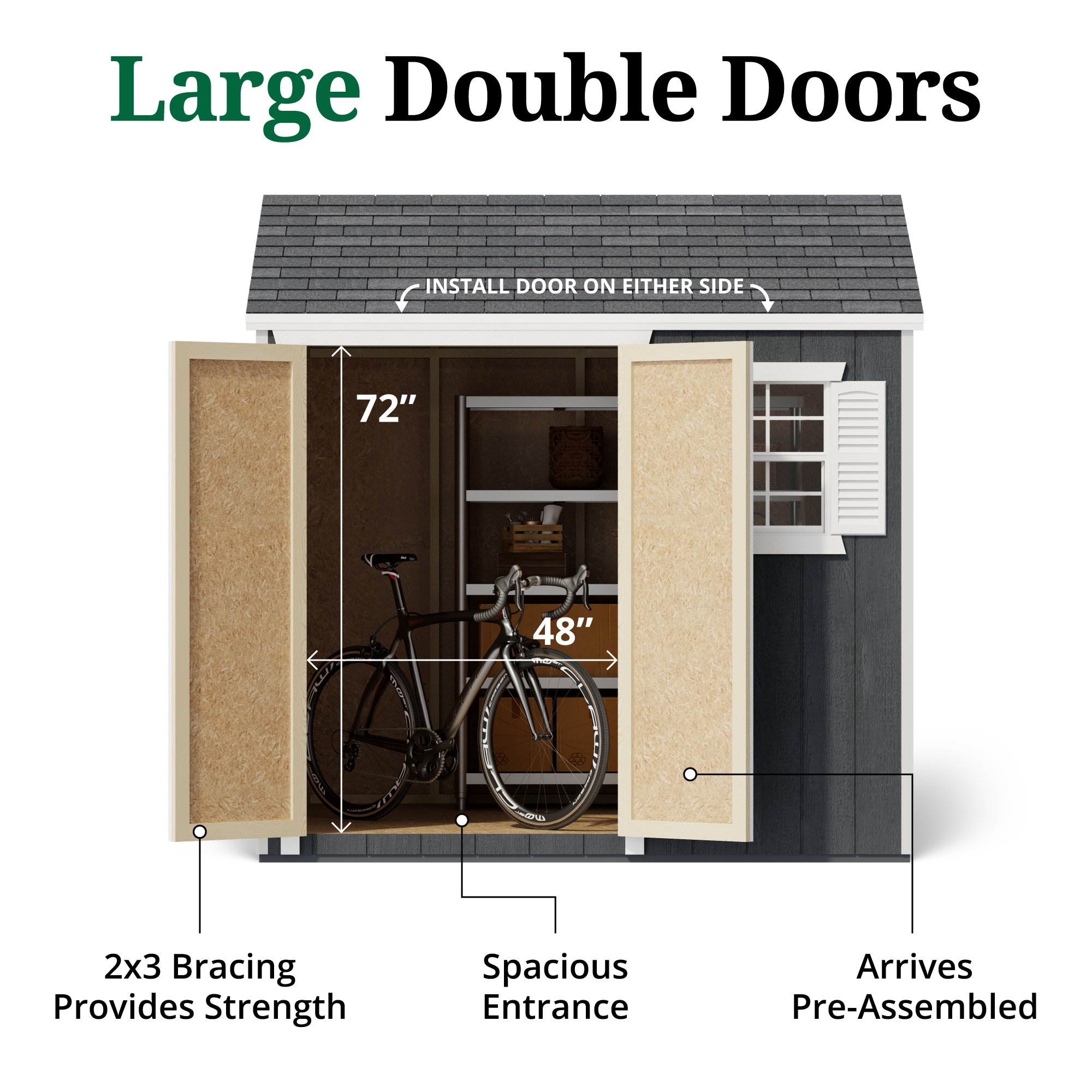 Little Cottage Co 8X8 VWS-PC Wood-Storage-Buildings - View #4