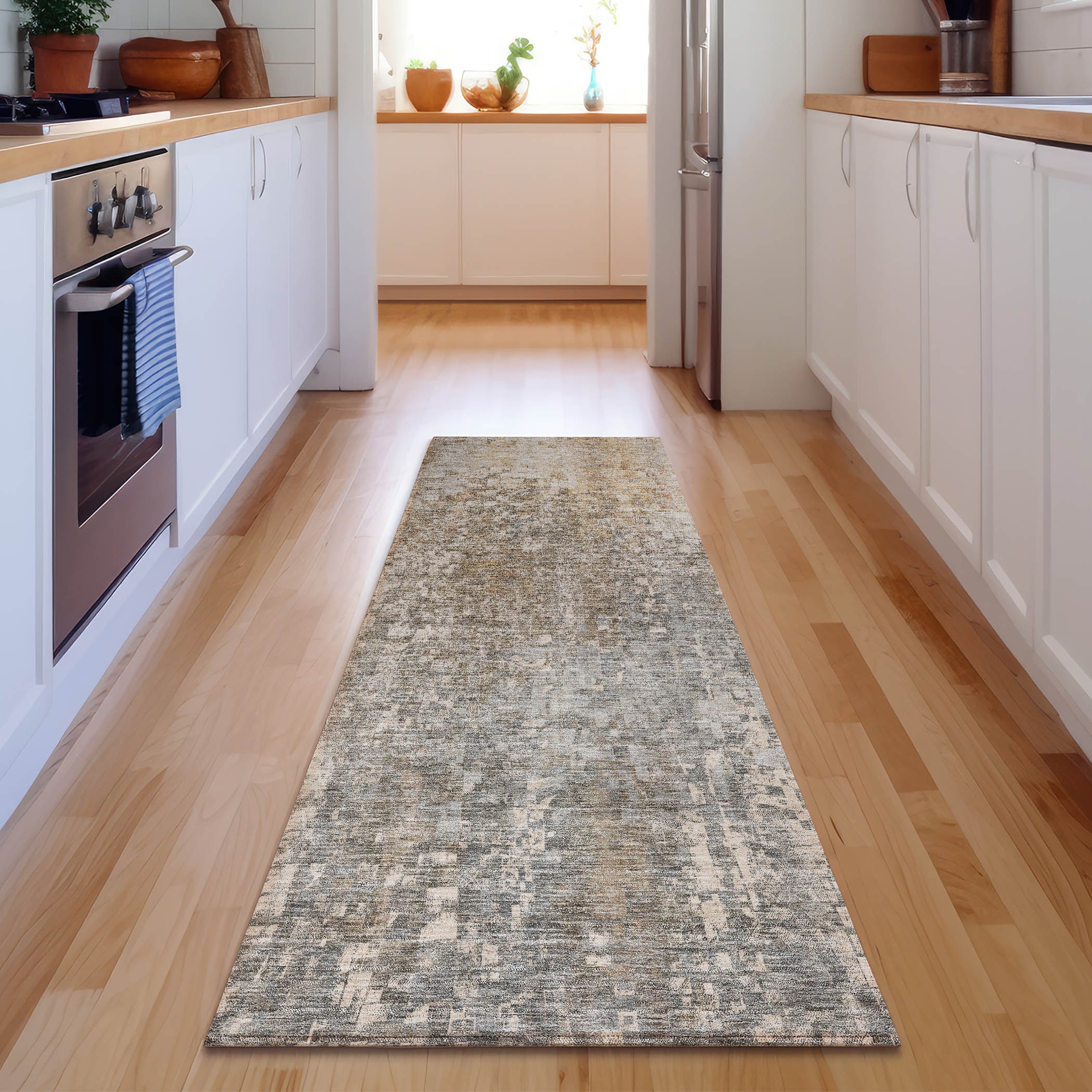 Addison Rugs AMF581BG2X8 Mayfield AMF581BG 2 x 7 (ft) Loomed Beige Rectangular Indoor Geometric Machine washable Pet Friendly Area rug
