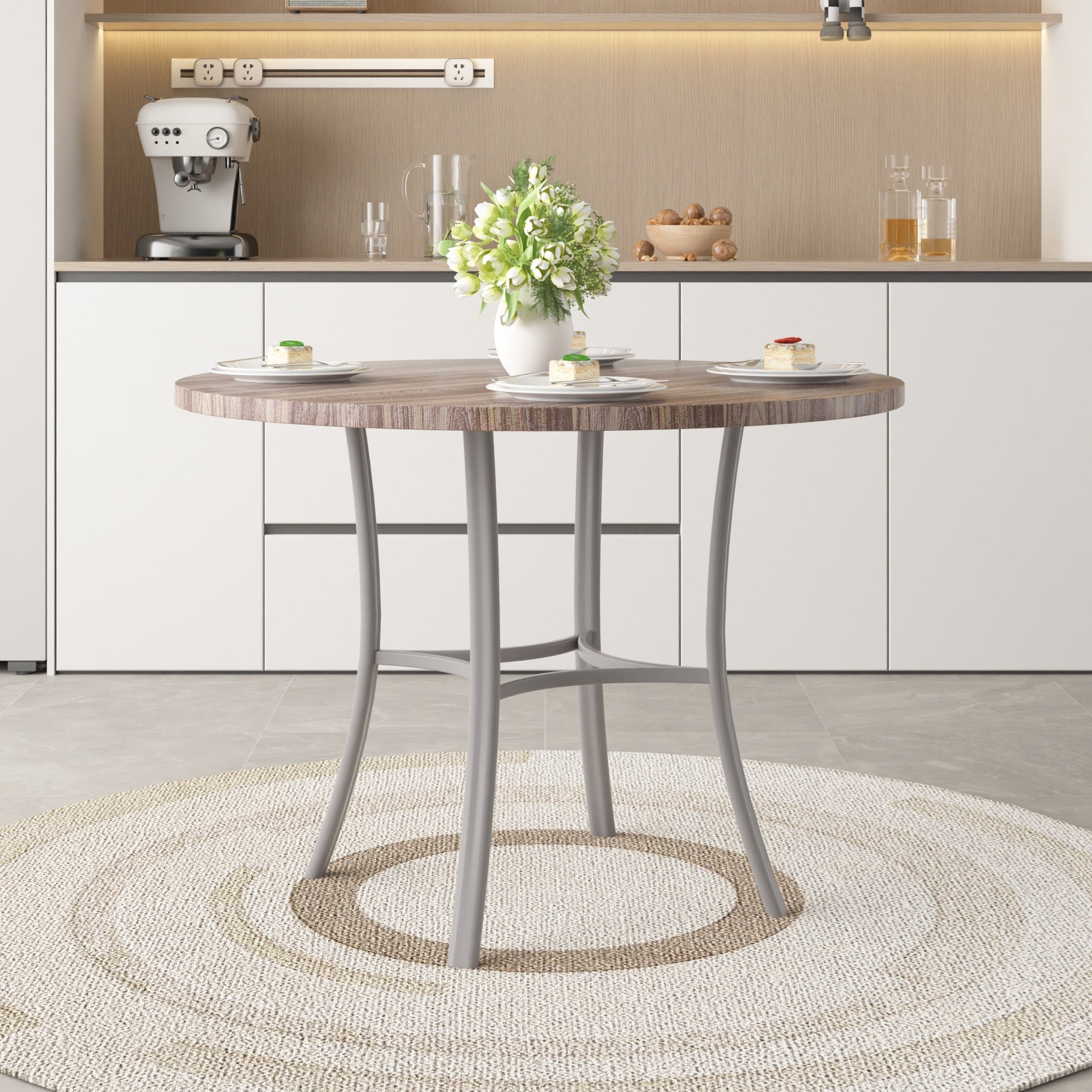 Vecelo LOE-FH-TBL16-GRY Dining-Tables - View #2