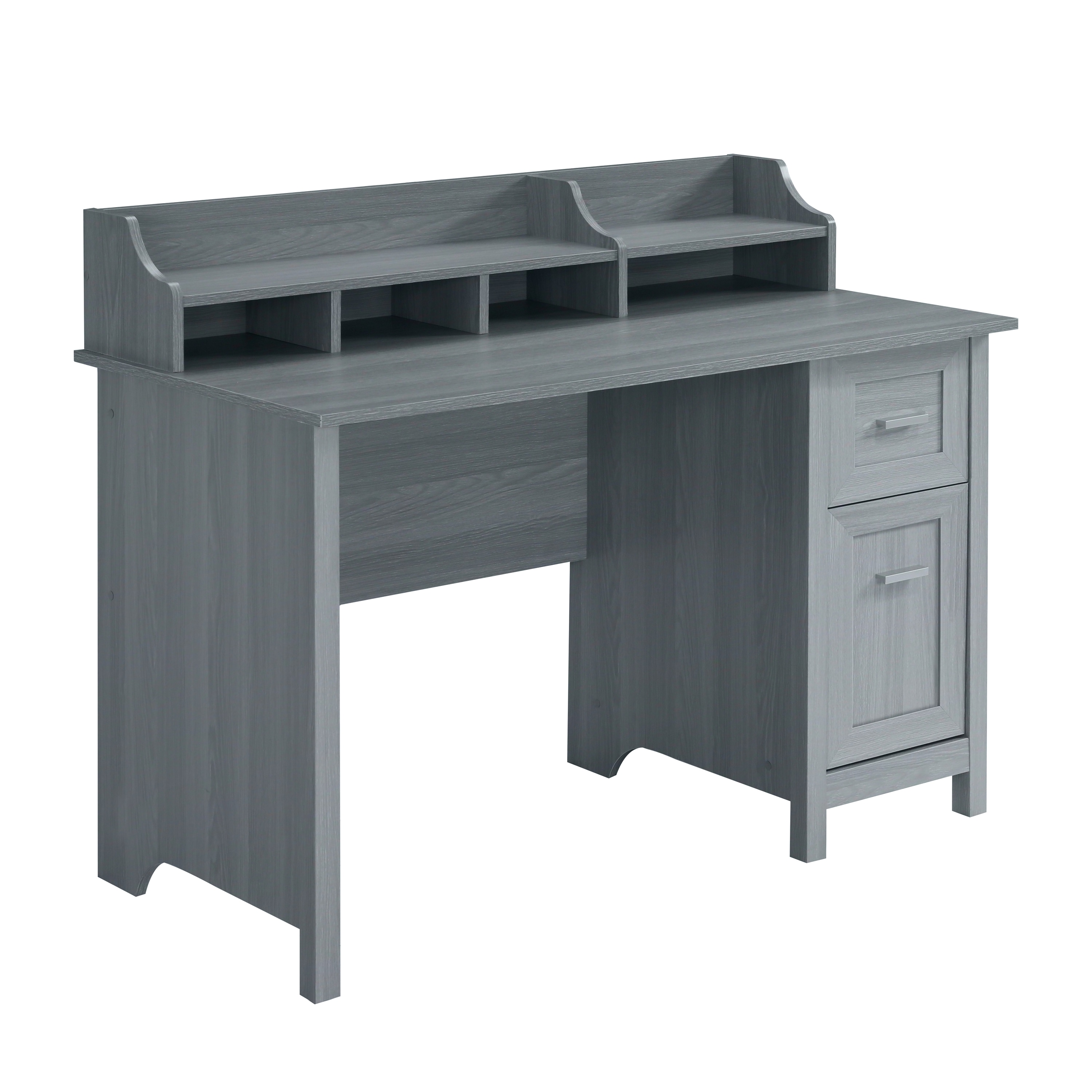 Maocao Hoom - Classic Desk with Storage 47.25-in Gray Modern/Contemporary Computer desk
