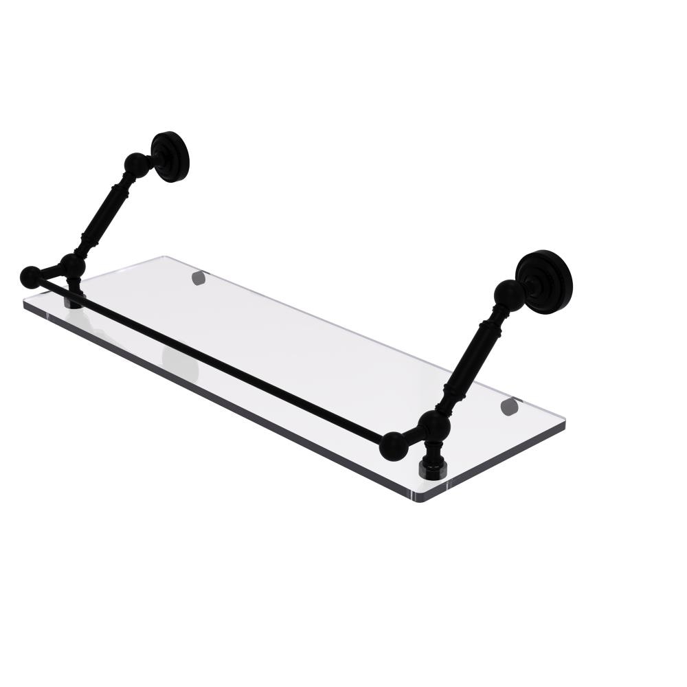 Allied Brass DT-1-24-GAL-BKM Dottingham Matte Black Wall mount Bathroom Shelf ( 24-in x 7.3-in x 8-in )
