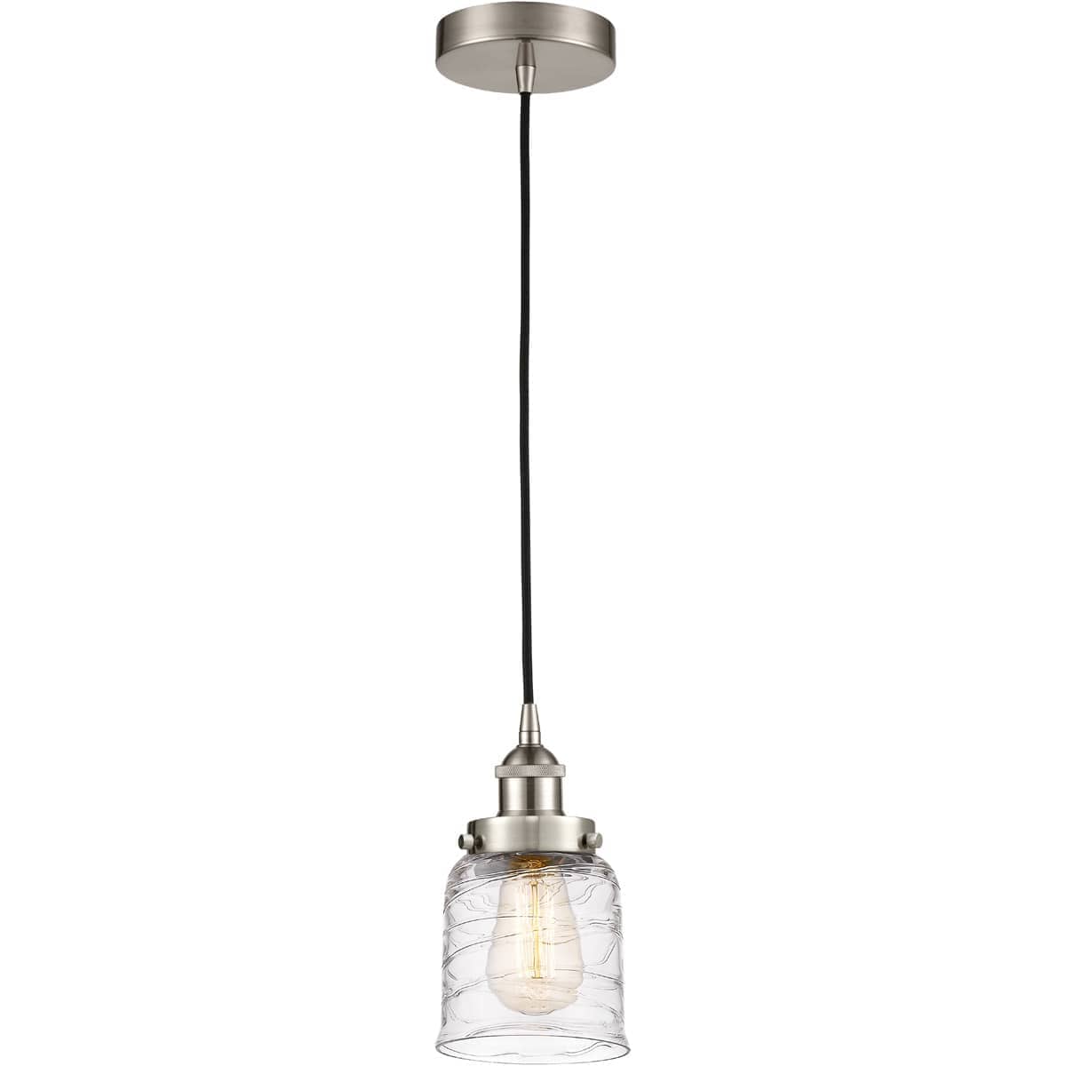 Innovations Lighting -  616-1PH-SN-G513-LED Edison Bell Mini Pendant Brushed Satin Nickel
