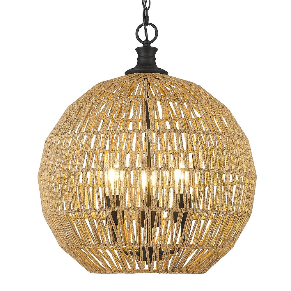 Golden Lighting Florence 3-Light Matte Black Farmhouse Dome Medium ...