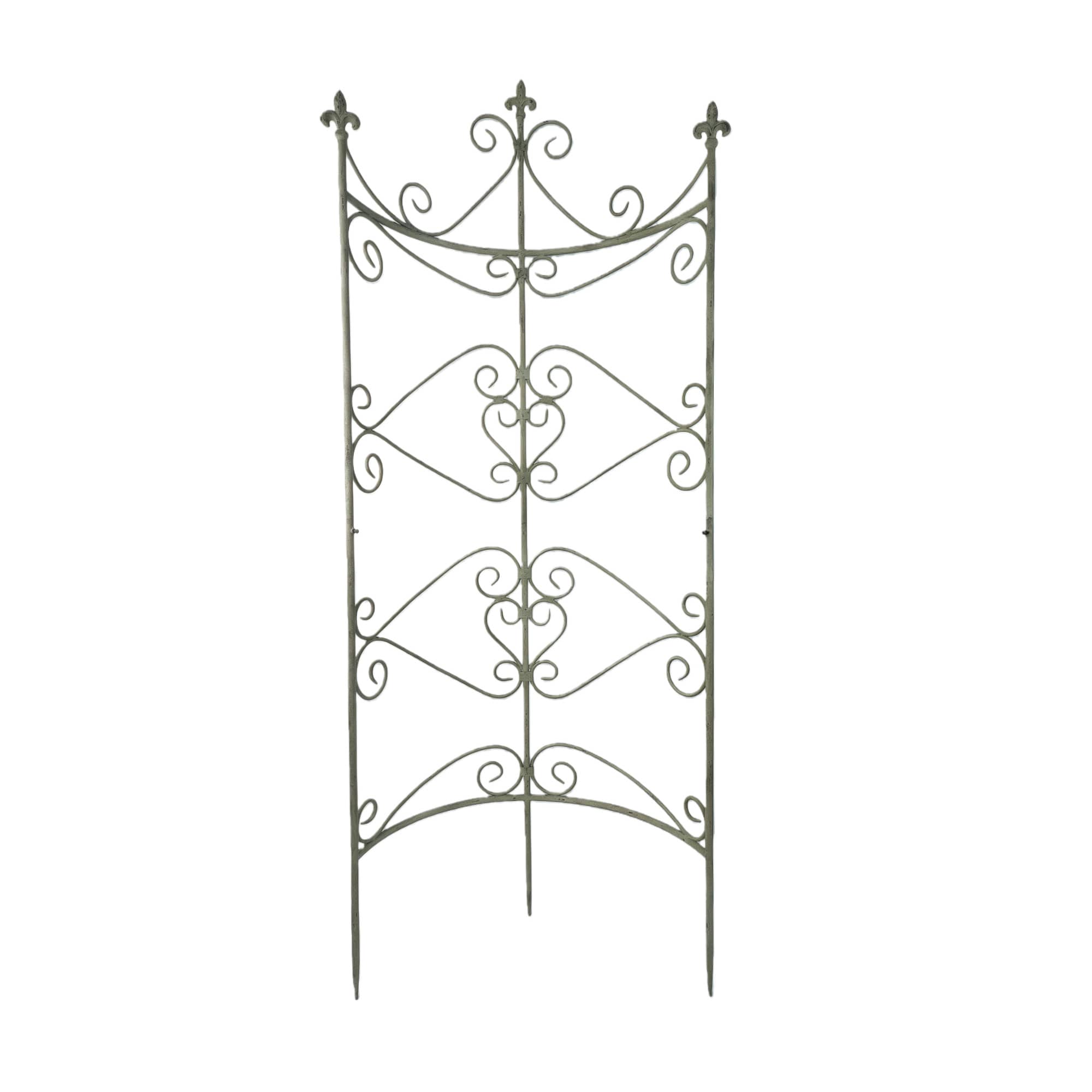Rbied 25.6x67.72in Iron Garden Fence Panels Decorative Yard Border for Plants Climbing Trellis