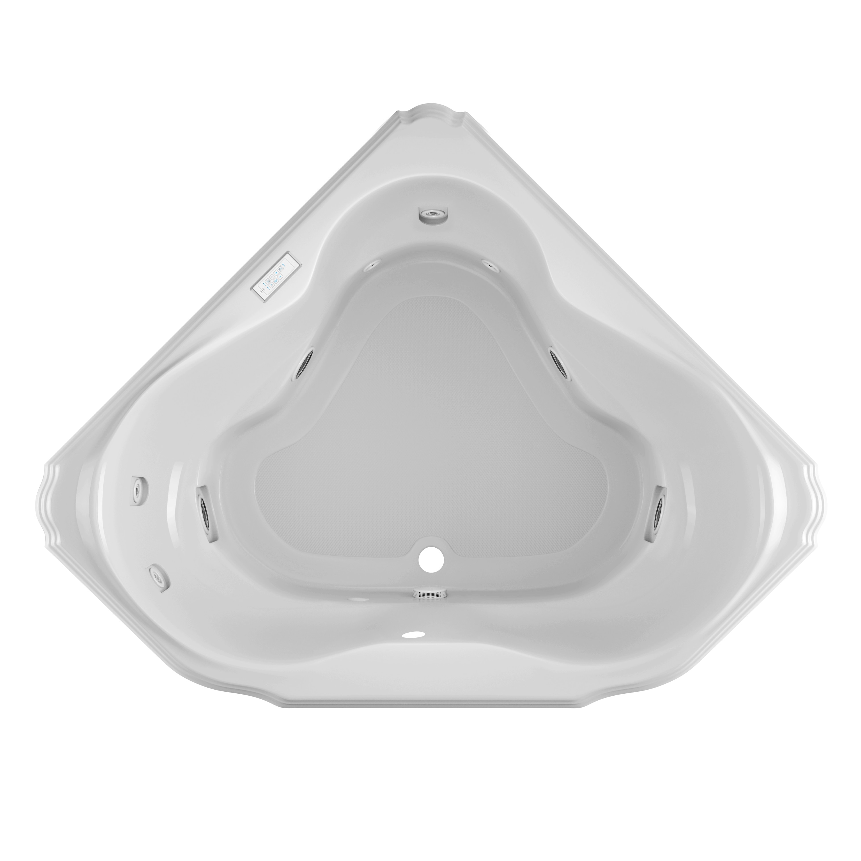 Jacuzzi MS10959 Marineo 60.0-Inches x 60.0-Inches White Acrylic Corner Drop-in Whirlpool tub ( Center Drain )