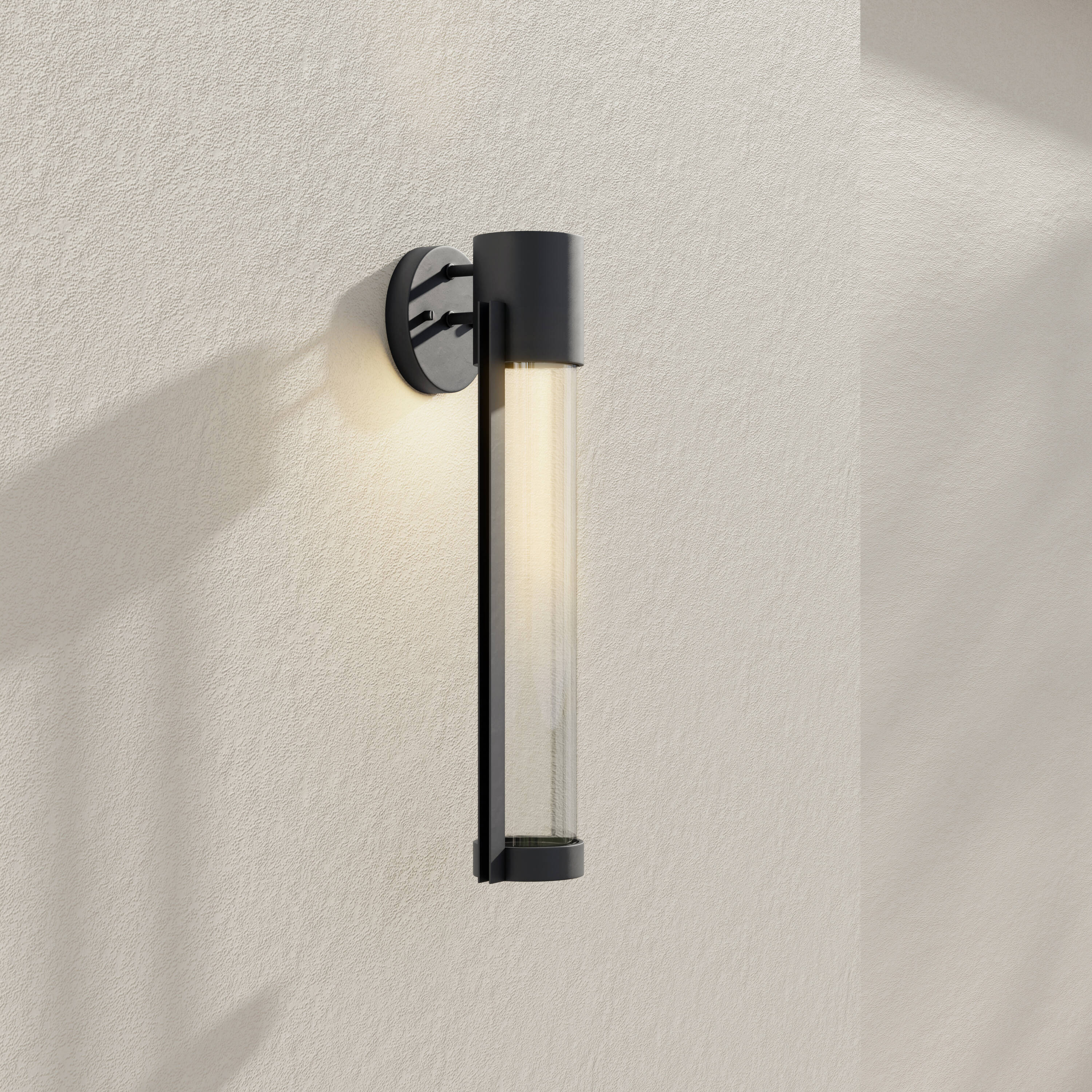 Progress Lighting P560056-031-30 20-in H Black Hardwired Dark Sky Integrated LED Outdoor Wall Light