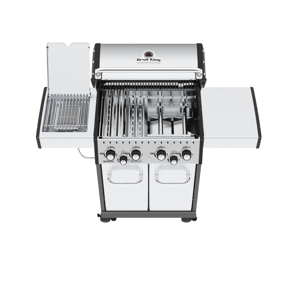 Broil King Baron S490 Pro Stainless Steel 4-Burner Liquid Propane ...