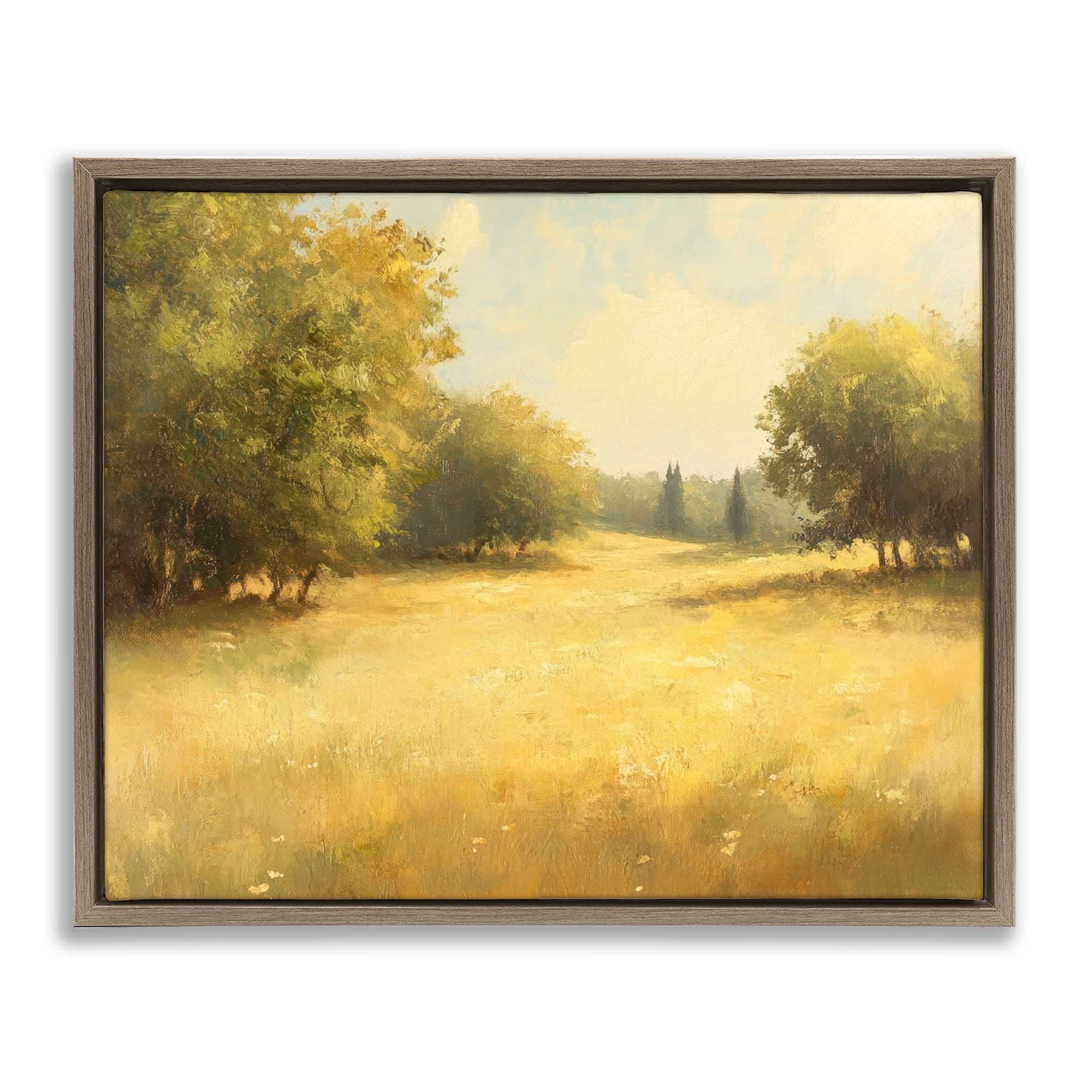 Stupell Industries BT-798-FFE-24X30 Calming Countryside Nature Floating Frame design by Petal Prints Design