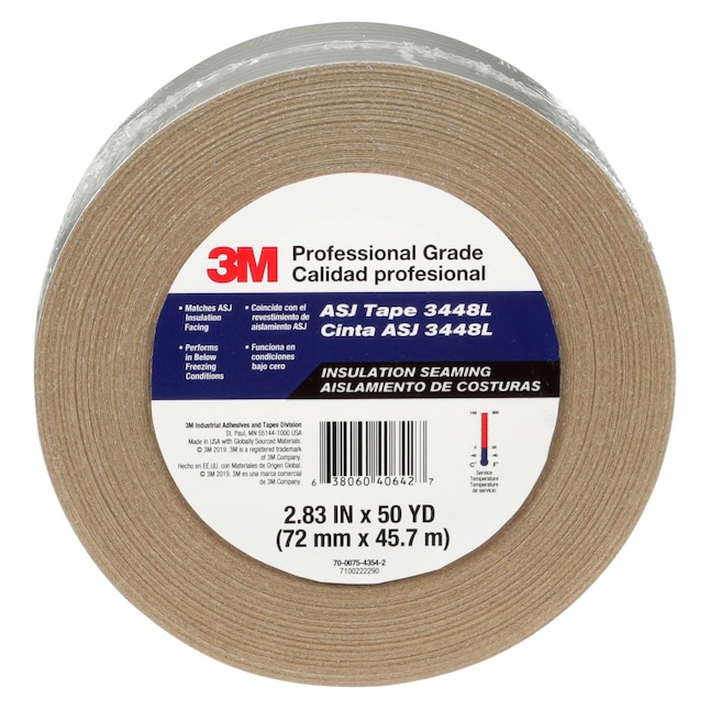 3M Professional Grade ASJ Insulation Seaming HVAC Tape 2.83-in x-ft in the  HVAC Foil Tape department at