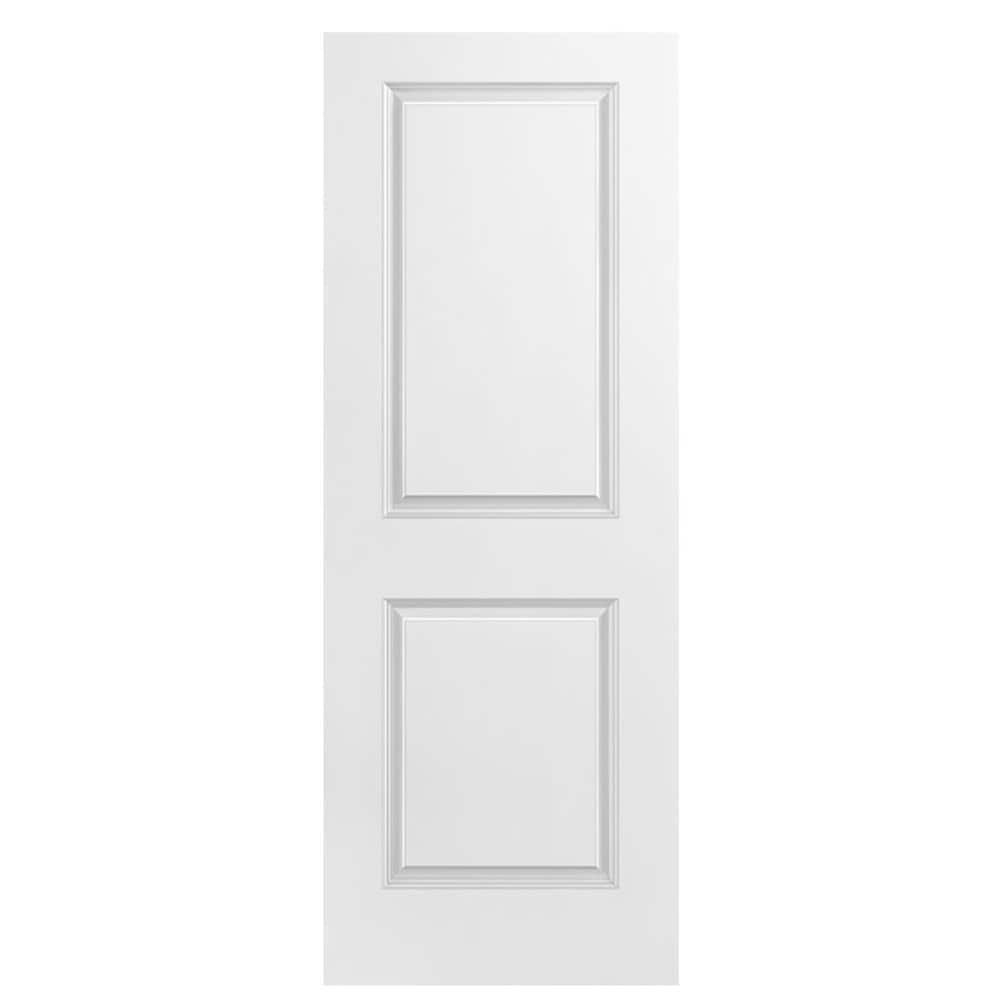 Masonite 744080 Traditional 30-in x 80-in Primed 2-panel square Smooth Hollow core Primed Molded composite Slab Door