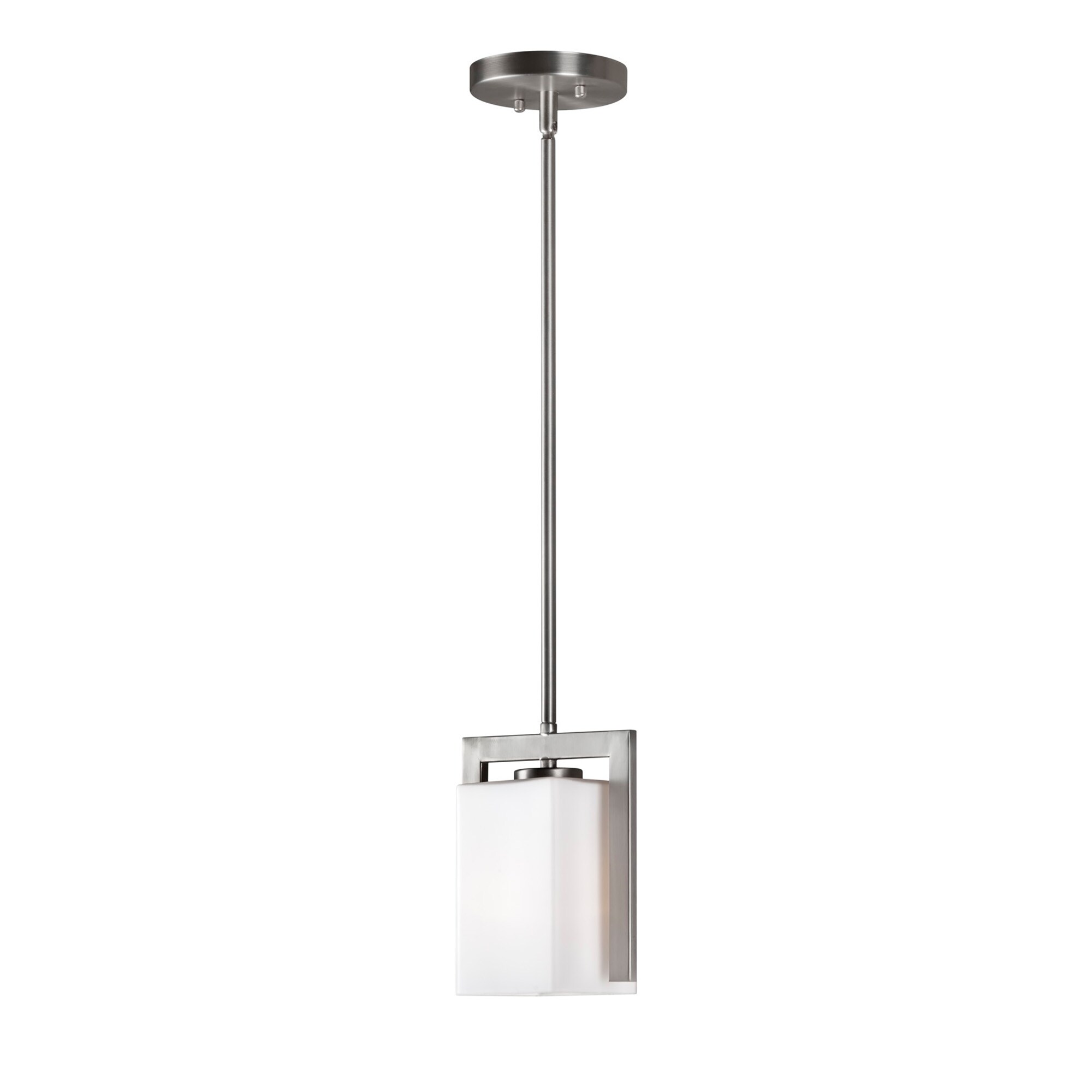 Aria Brushed Nickel Glass Mini Pendant Light