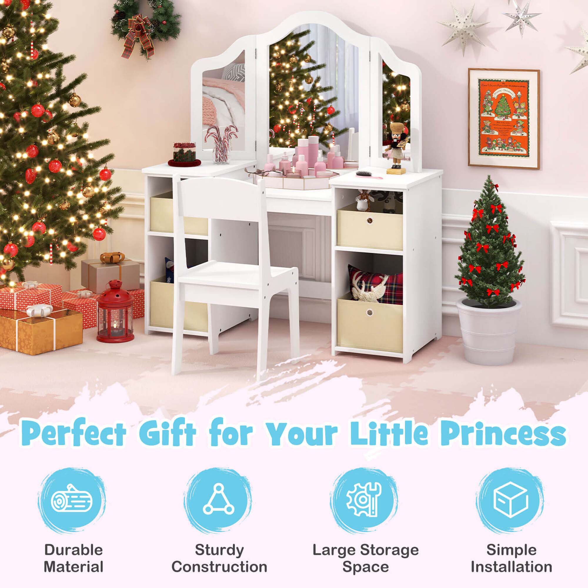 Costway HCST01597 Bedroom-Vanities - View #4