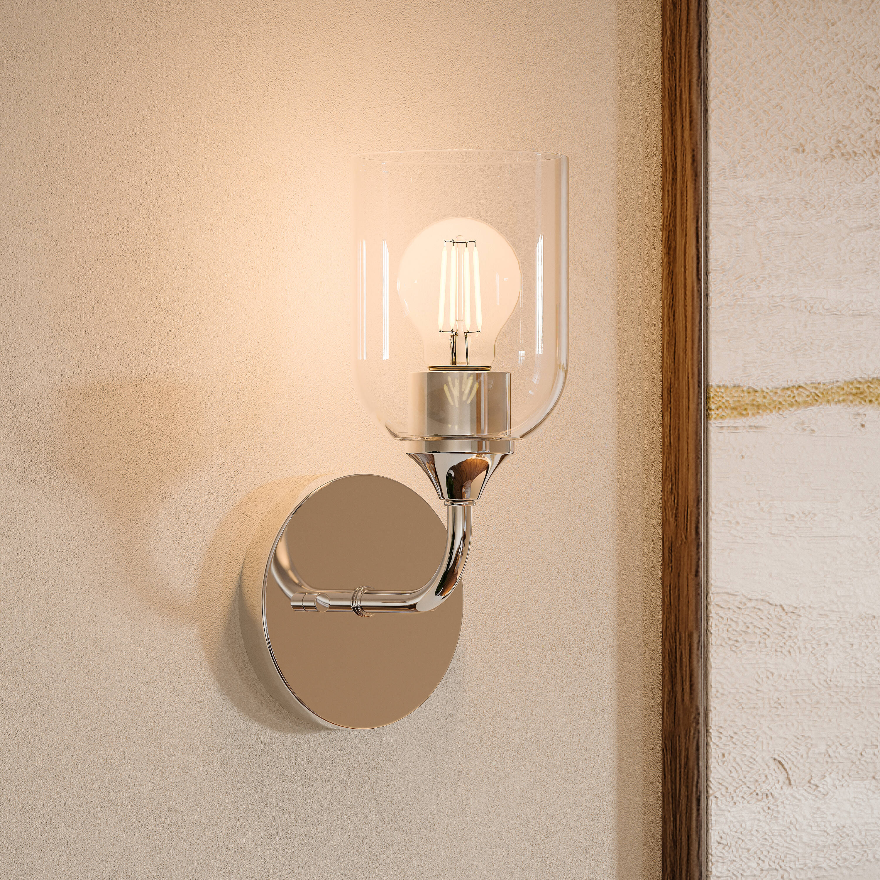Progress Lighting Ilia 1 Light Polished Chrome Traditional Bathroom Arm