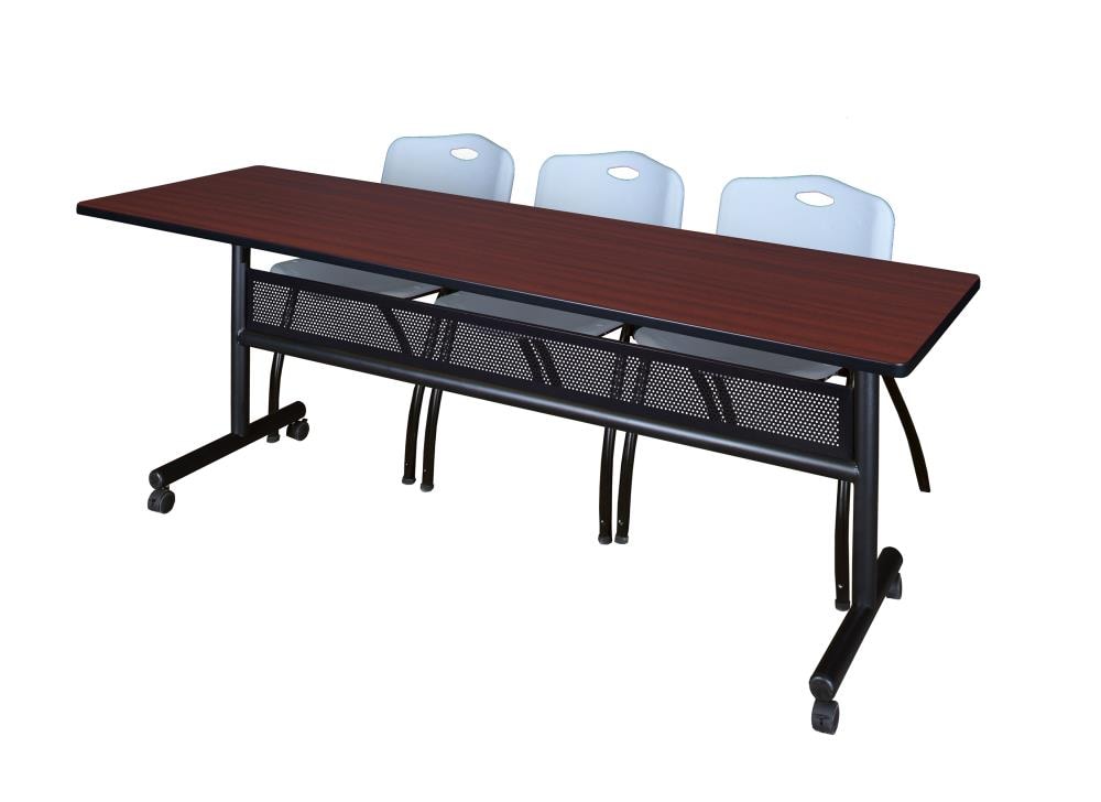 Regency MKFTM8424MH47GY Training Brown 4-Person Training Table (84-in W x 29-in H)