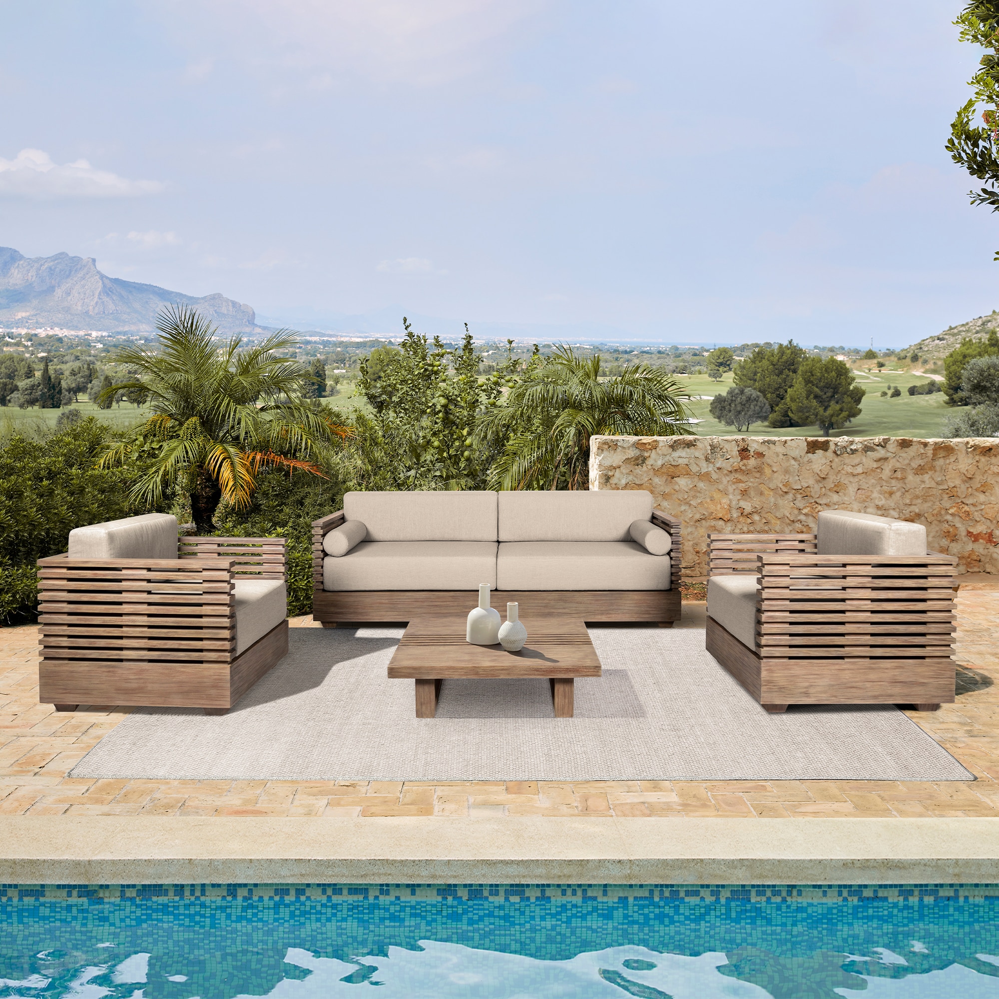 Armen Living SETVI4EUCTP Patio-Conversation-Sets - View #12