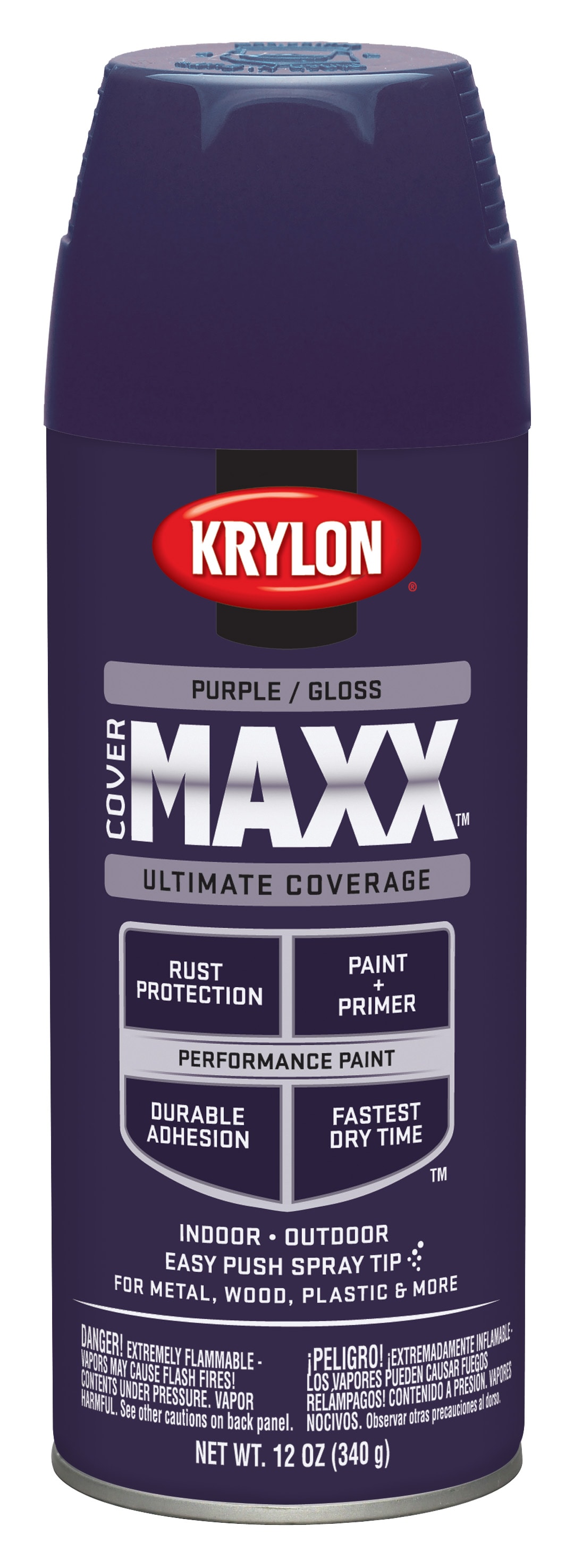 Krylon Gloss Purple Spray Paint (NET WT. 12-oz) in the Spray Paint