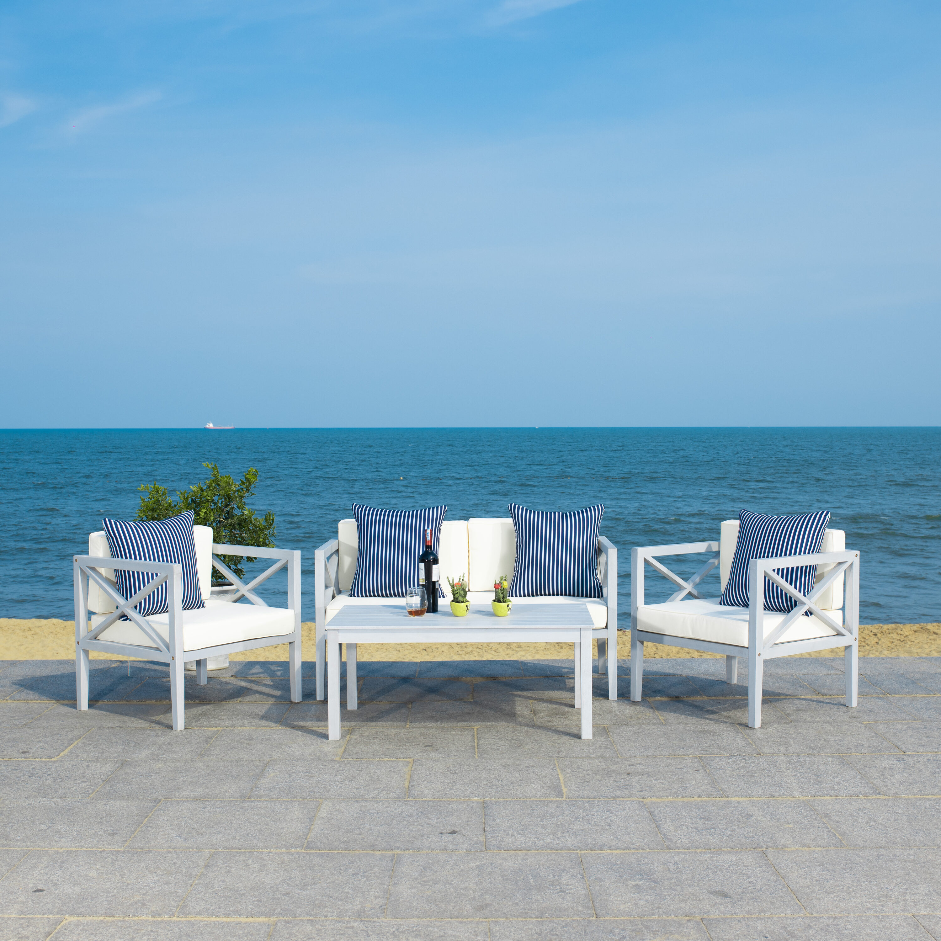 Safavieh PAT7031H Patio-Conversation-Sets - View #6