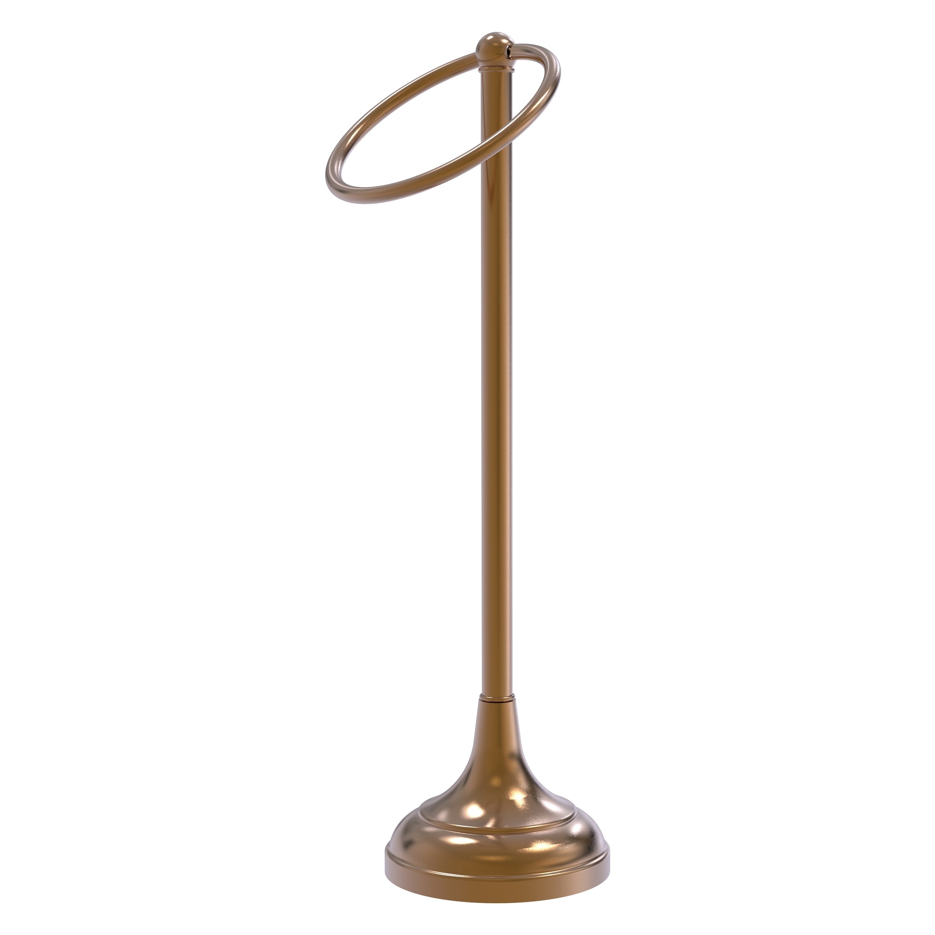 Allied Brass TR-10-BBR Tribecca Brushed Bronze Freestanding countertop Single Towel Ring