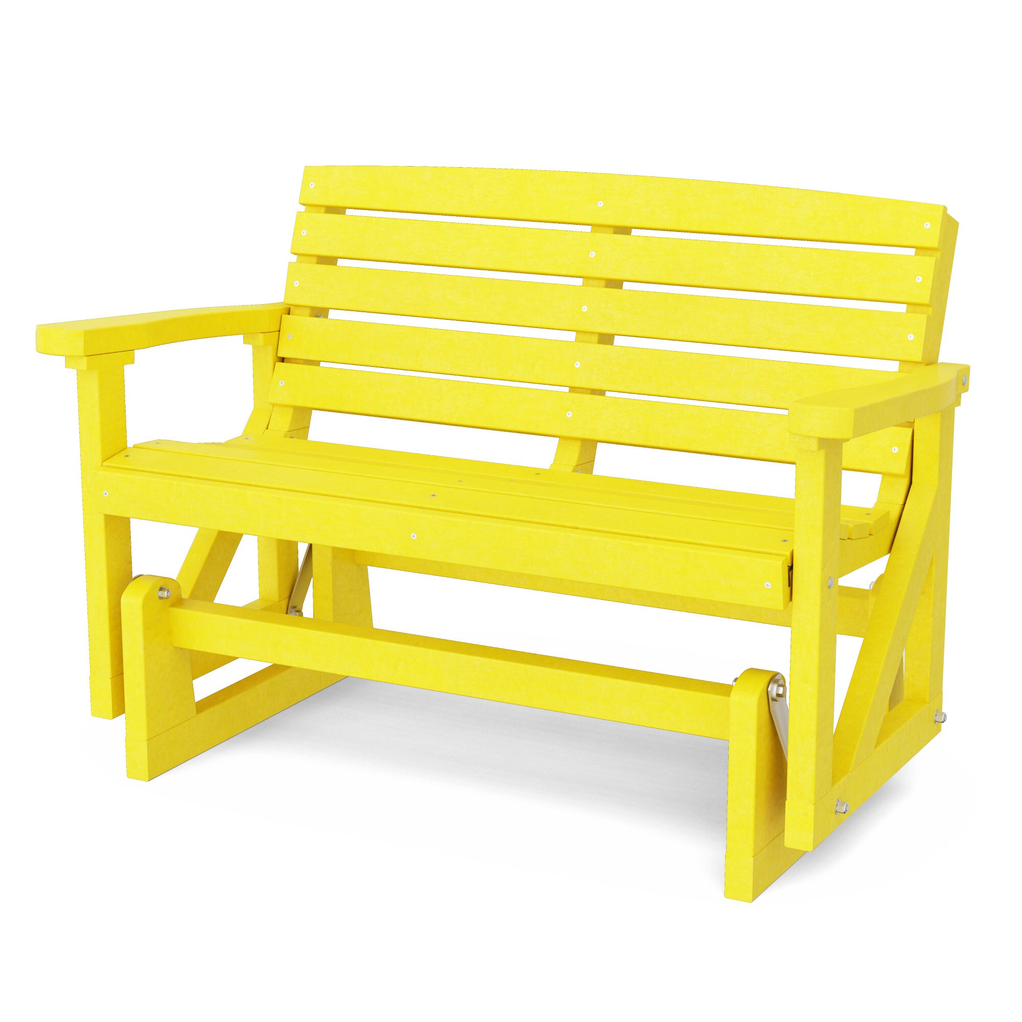 Wildridge LCC-209-LY Classic 2 -person Lemon Yellow HDPE Outdoor Glider