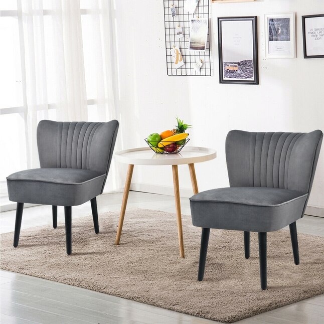 Upholstered Wingback Chair Wood Frame, Casual Dining Chairs With Arms And Legs