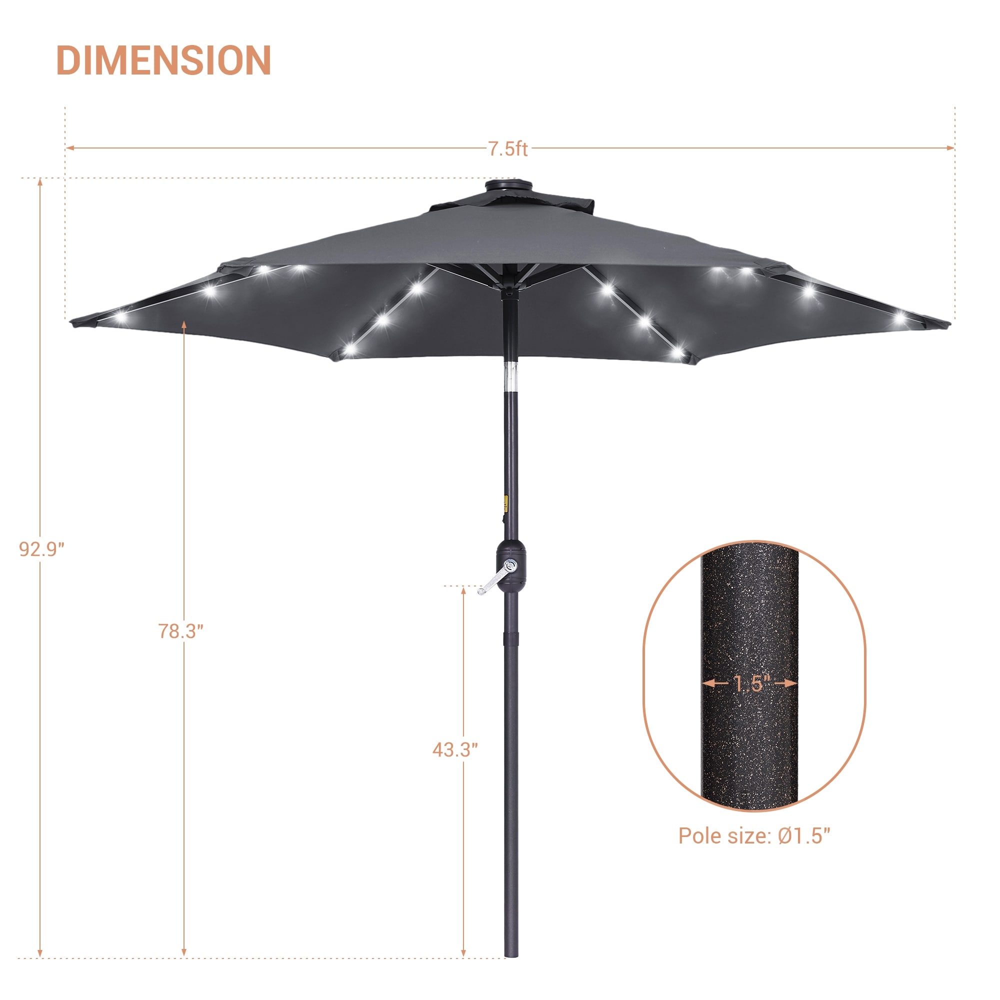 ACEGOSES LW-LED75SG Umbrellas-2 - View #2