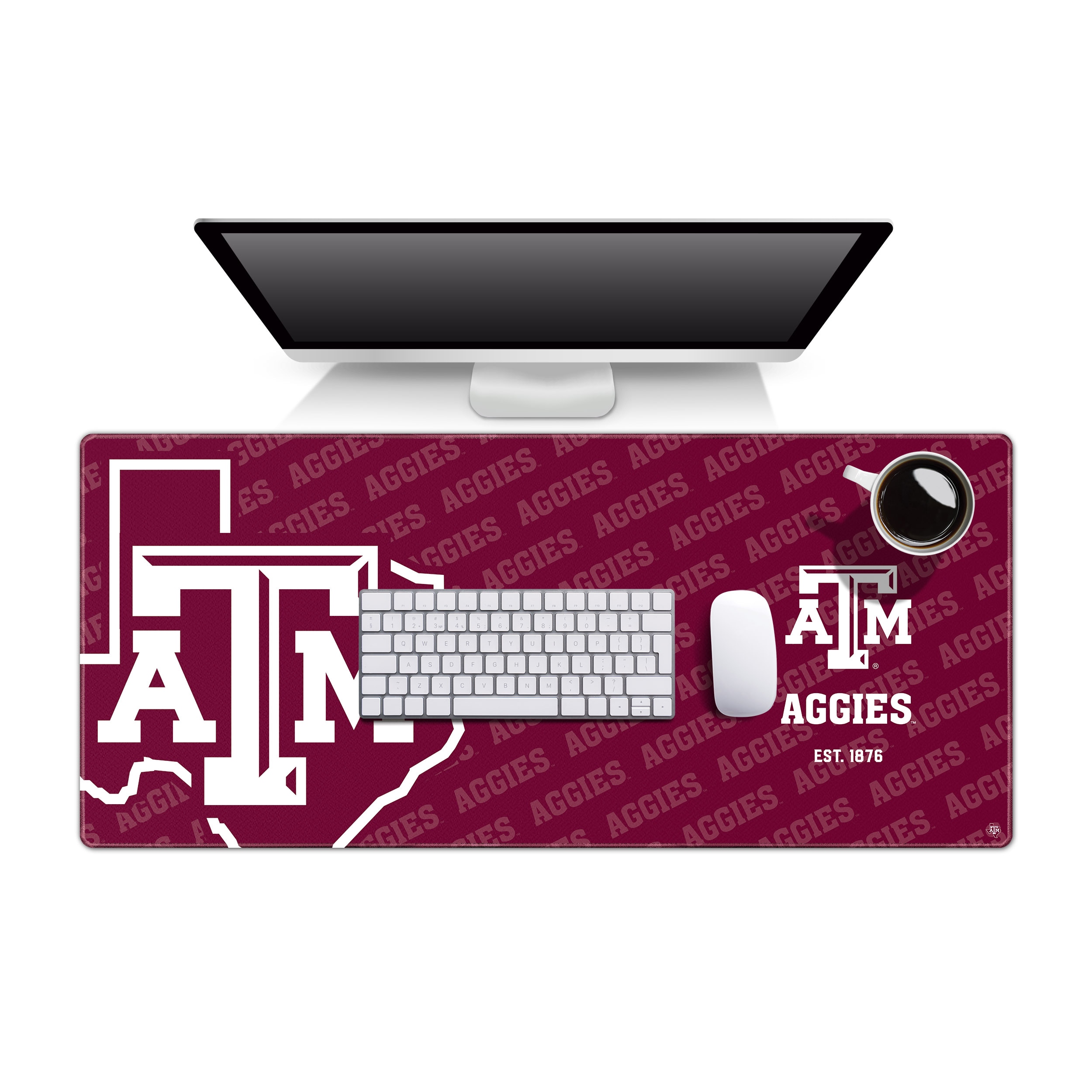Sportula 1900614 Texas AM Aggies 35.4" x 15.7" Polyester Desk Pad
