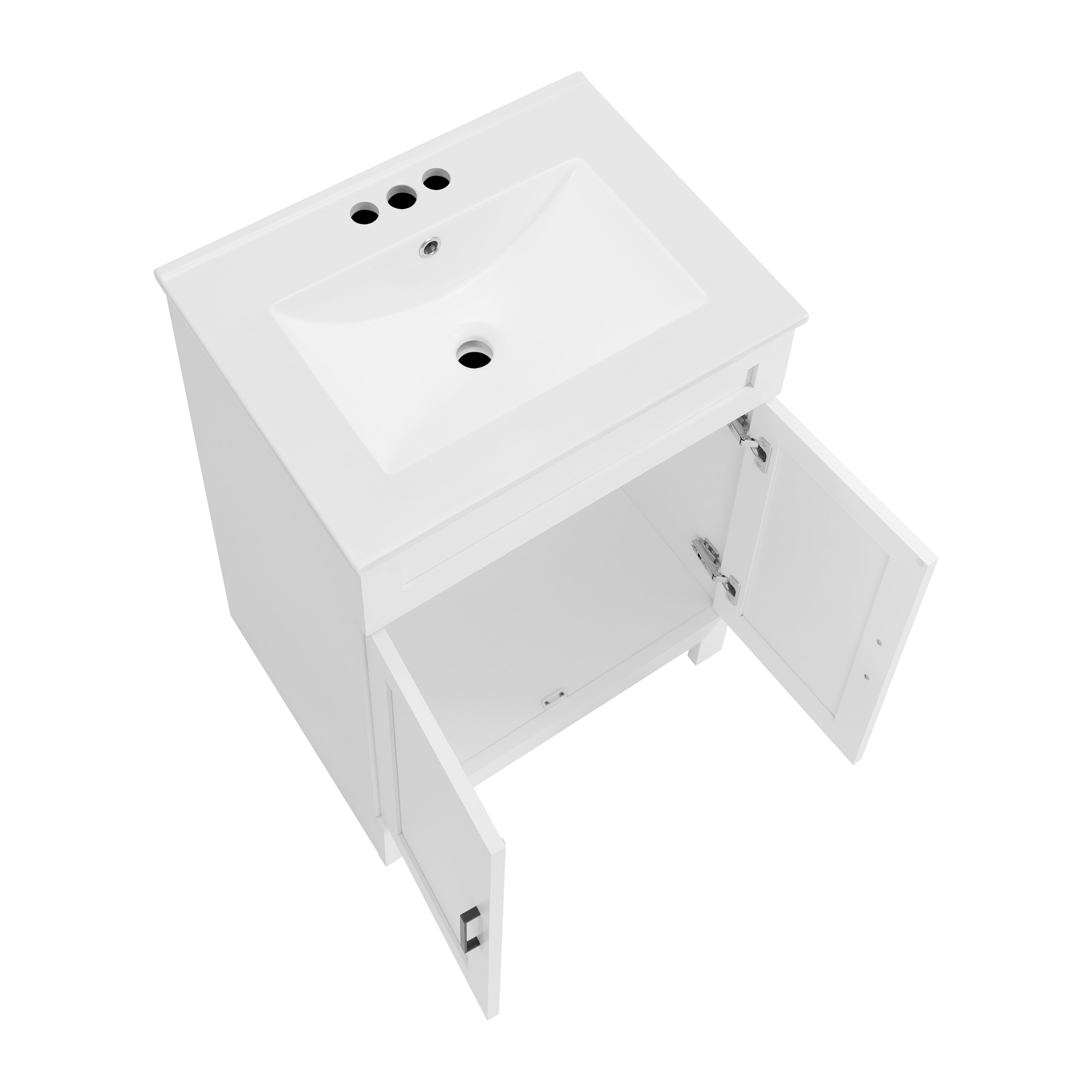 Style Selections Merle 24-in White Single Sink Bathroom Vanity with ...