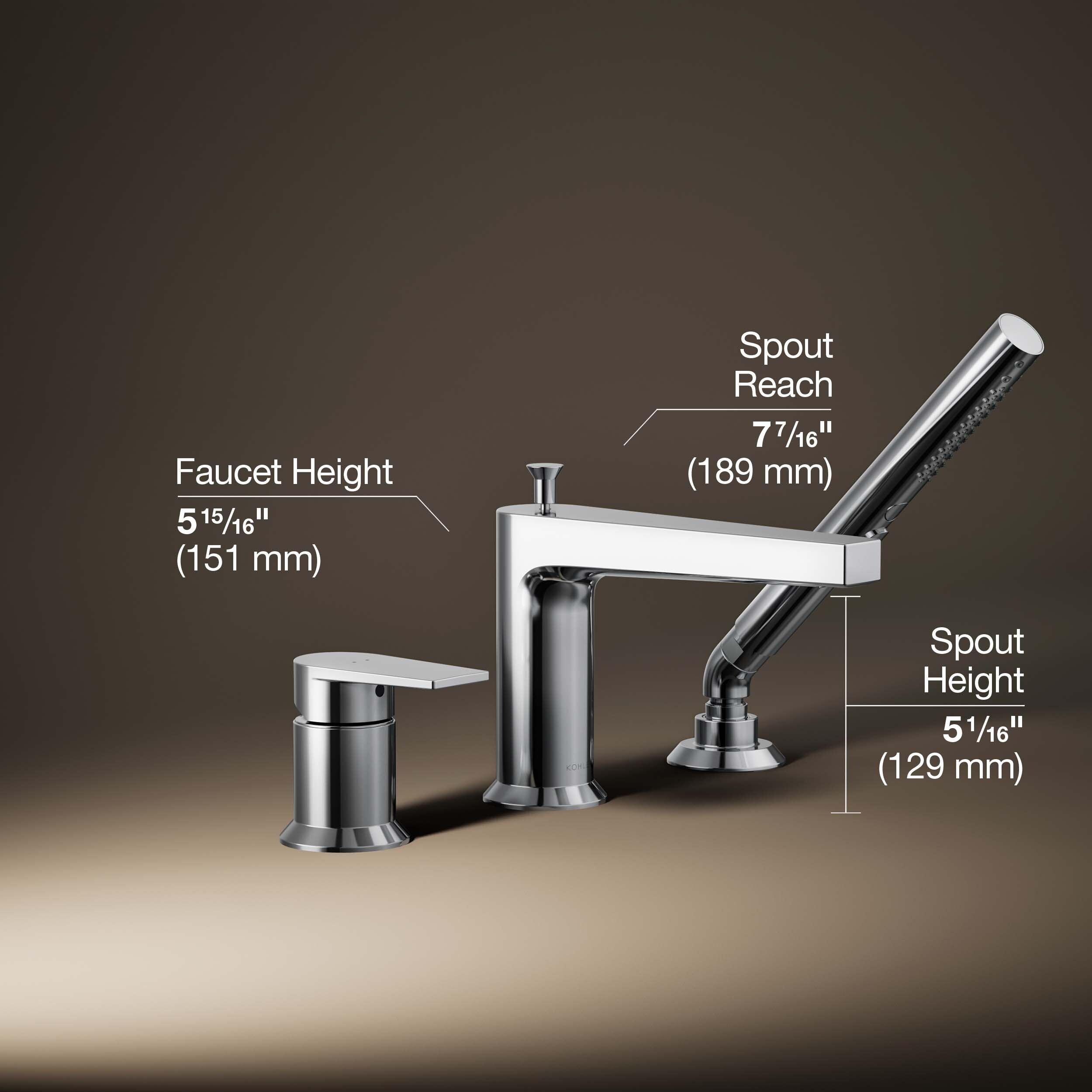 KOHLER K-74032-4-CP Roman-Tub-Faucets - View #3