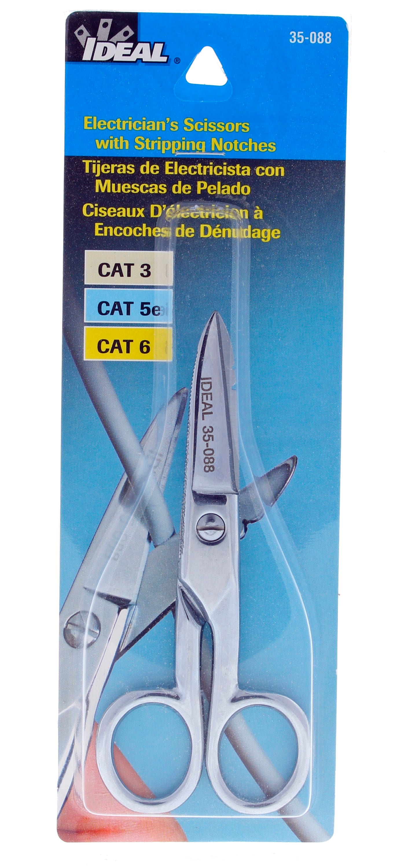 IDEAL Electrical 35-088 Electrician's Scissors with Stripping Notches