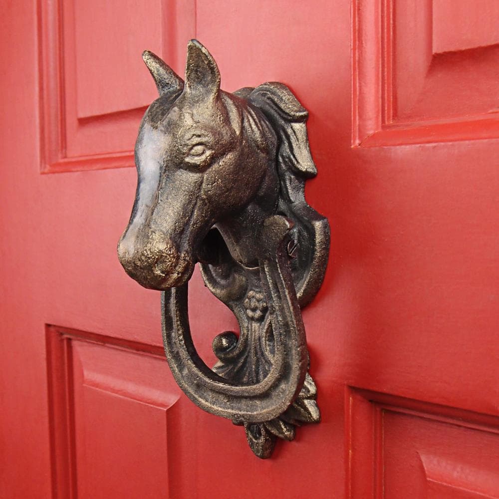 Design Toscano 5.5-in Entry Door Knocker, Bronze Finish, Iron Material,  Oil-rubbed Hardware