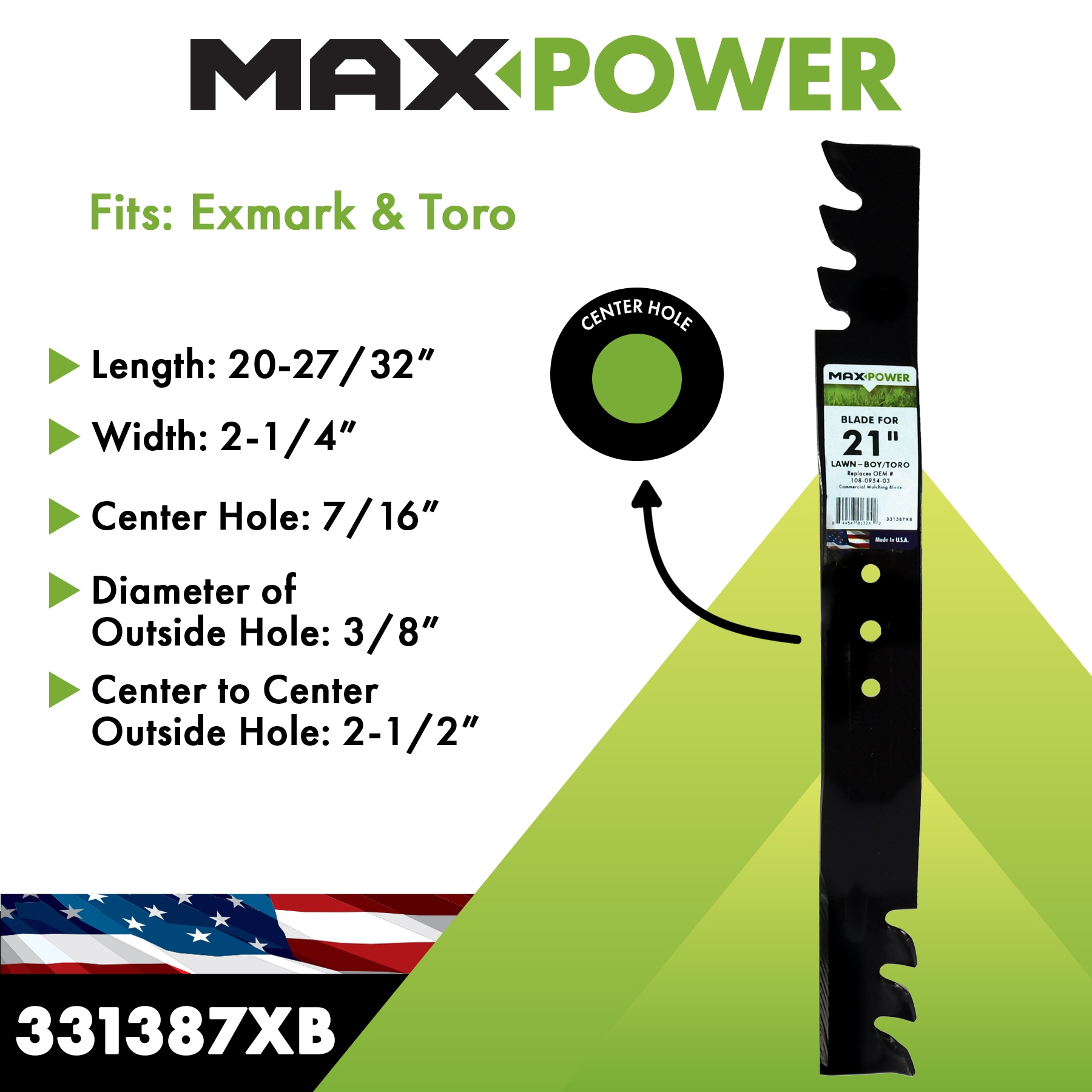MaxPower 331387XB Ope-Mower-Blades - View #2