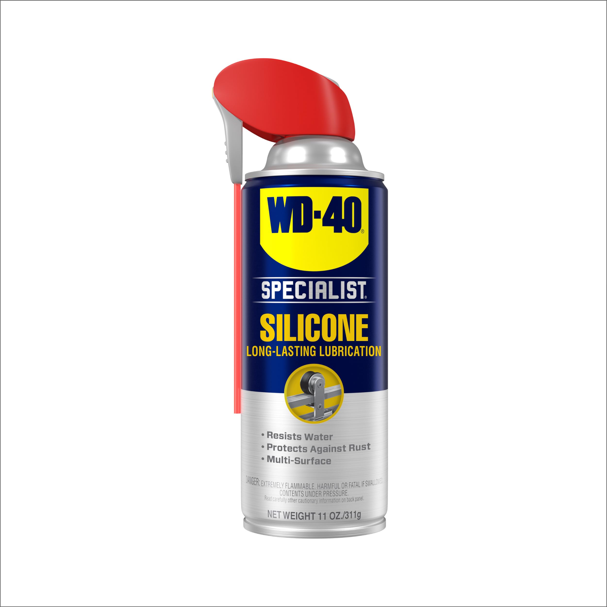 WD-40 Specialist Silicone Lubricant with Smart Straw Sprays 2 Ways Twin-Pack 11 OZ [12-Pack] #300014