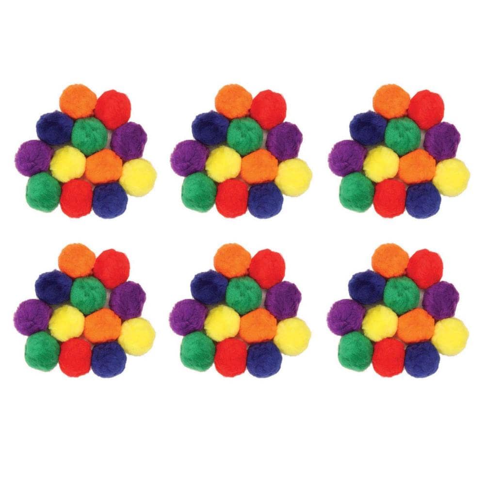 Pom Pons, Assorted Colors, 70 mm, 12 Pieces