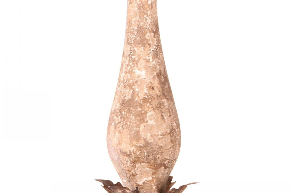 Distressed Weathered Wood 6-Light Farmhouse Candle Chandelier