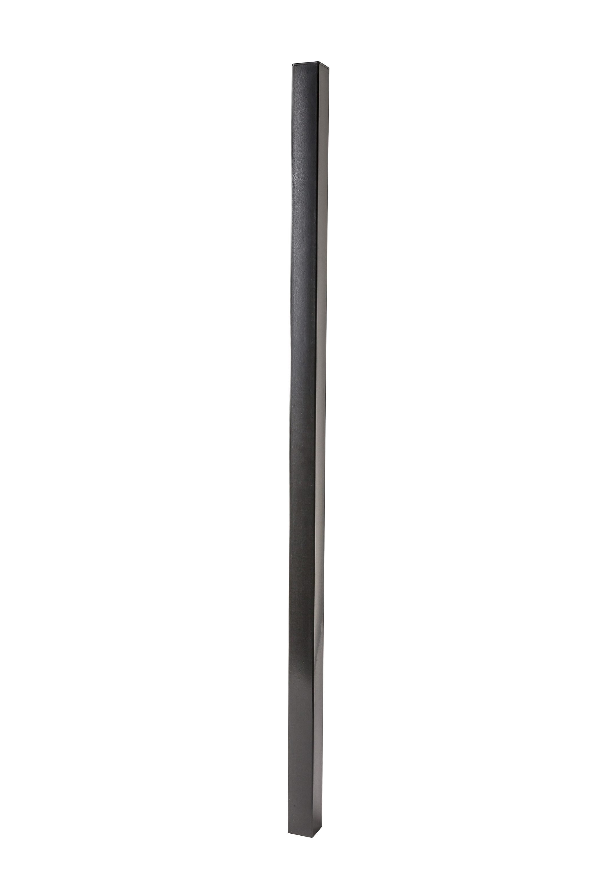 6-ft H x 2-in W Black Galvanized Steel Universal Fence Post at Lowes.com