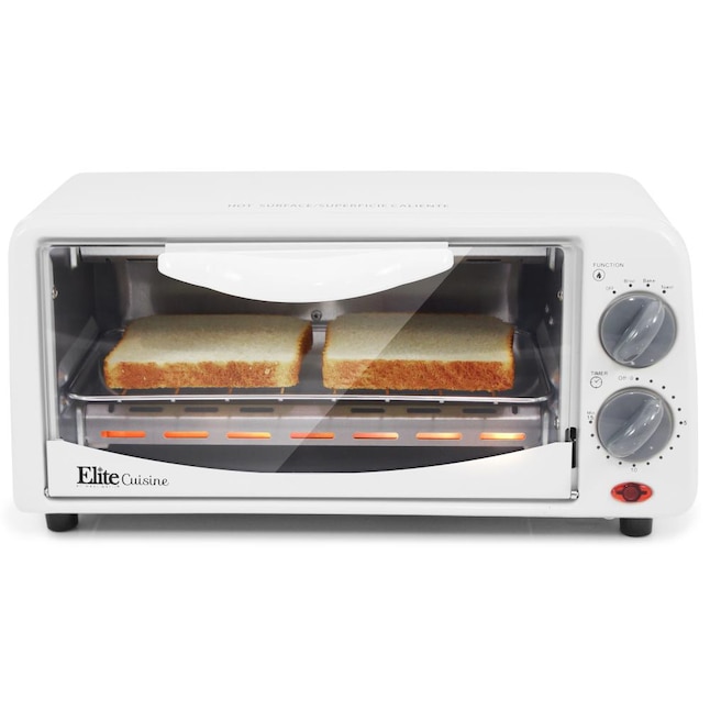 Elite 2-Slice White Toaster Oven (650-Watt) at