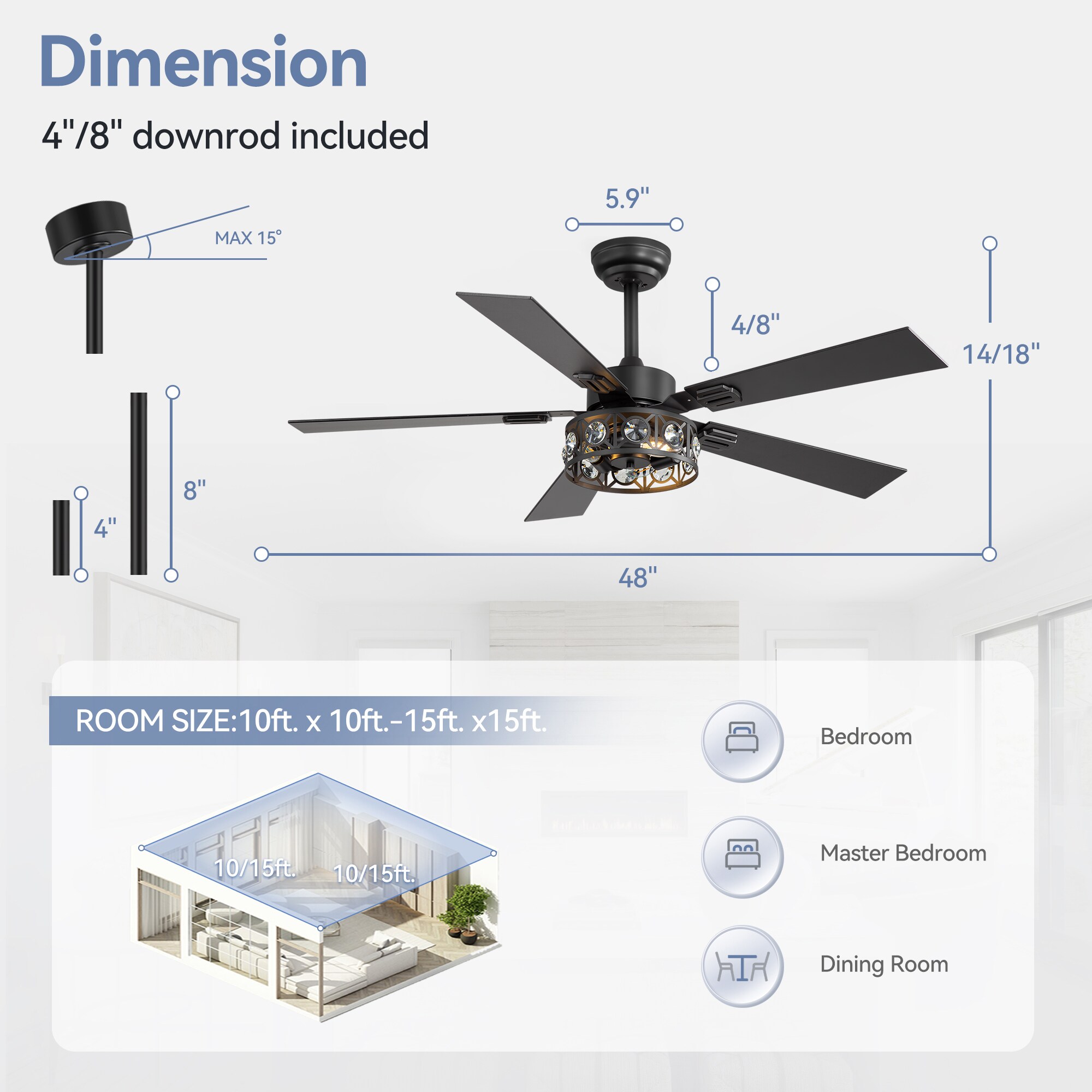 Breezary 35059-BK Ceiling-Fans - View #13