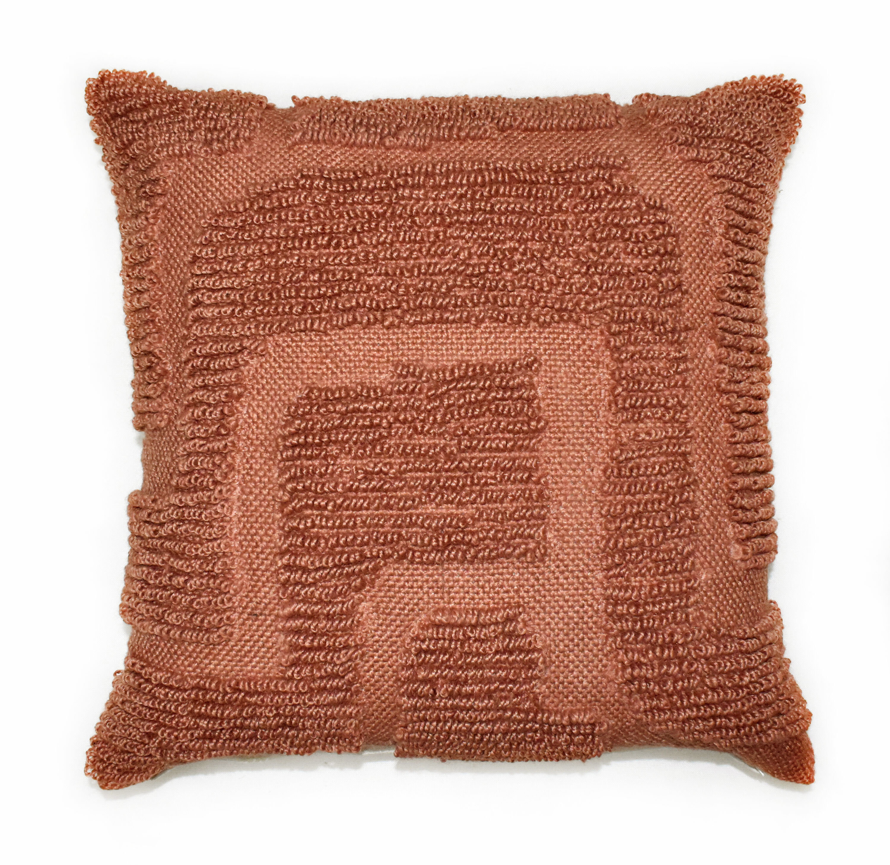 New Upholstered Throw Pillows Set of 2 18x18 Orange Tan Cream