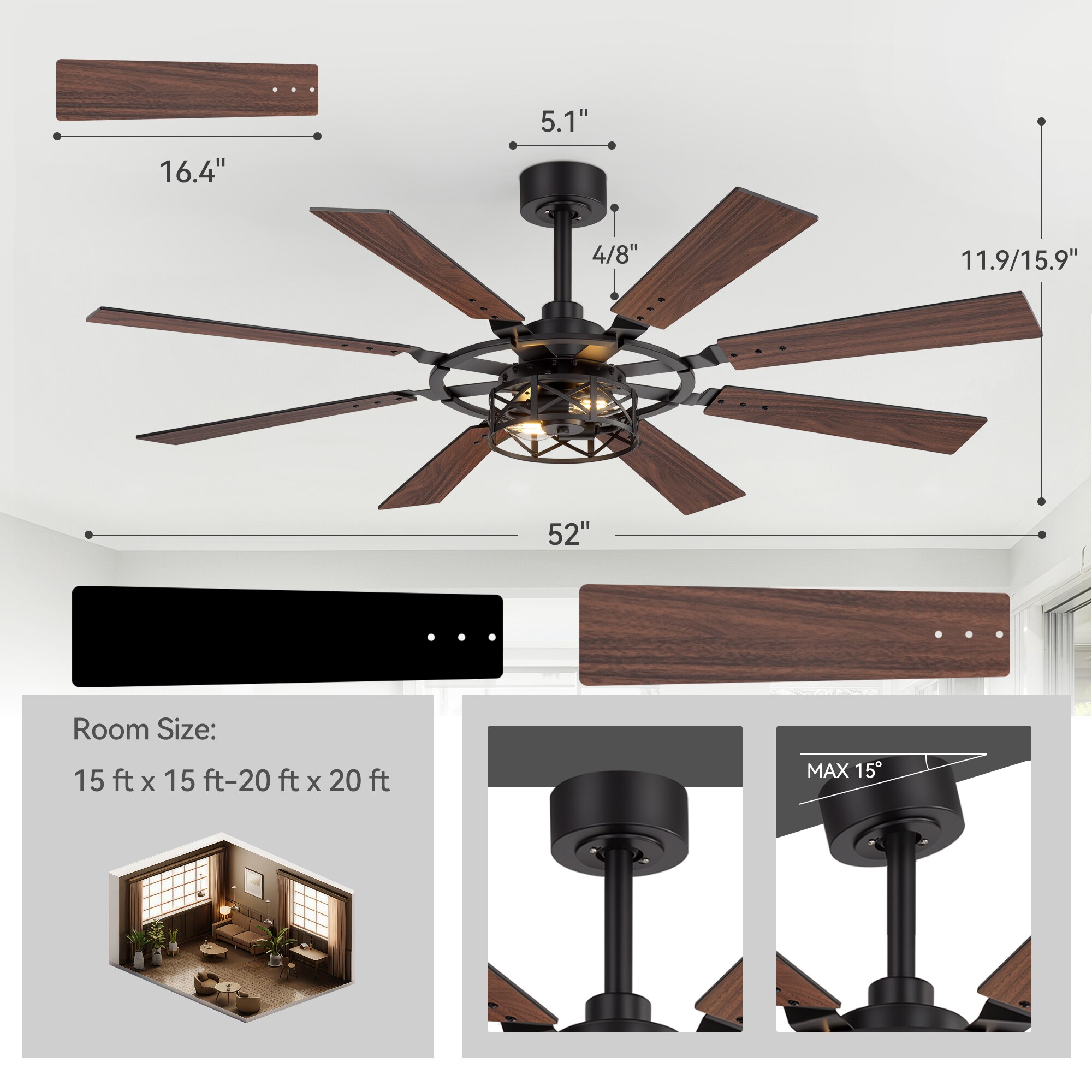 Breezary 30011-WH Ceiling-Fans - View #10