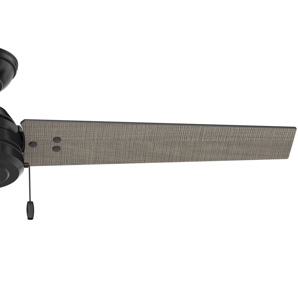 Matte Black 52" Outdoor Ceiling Fan with Reversible Blades